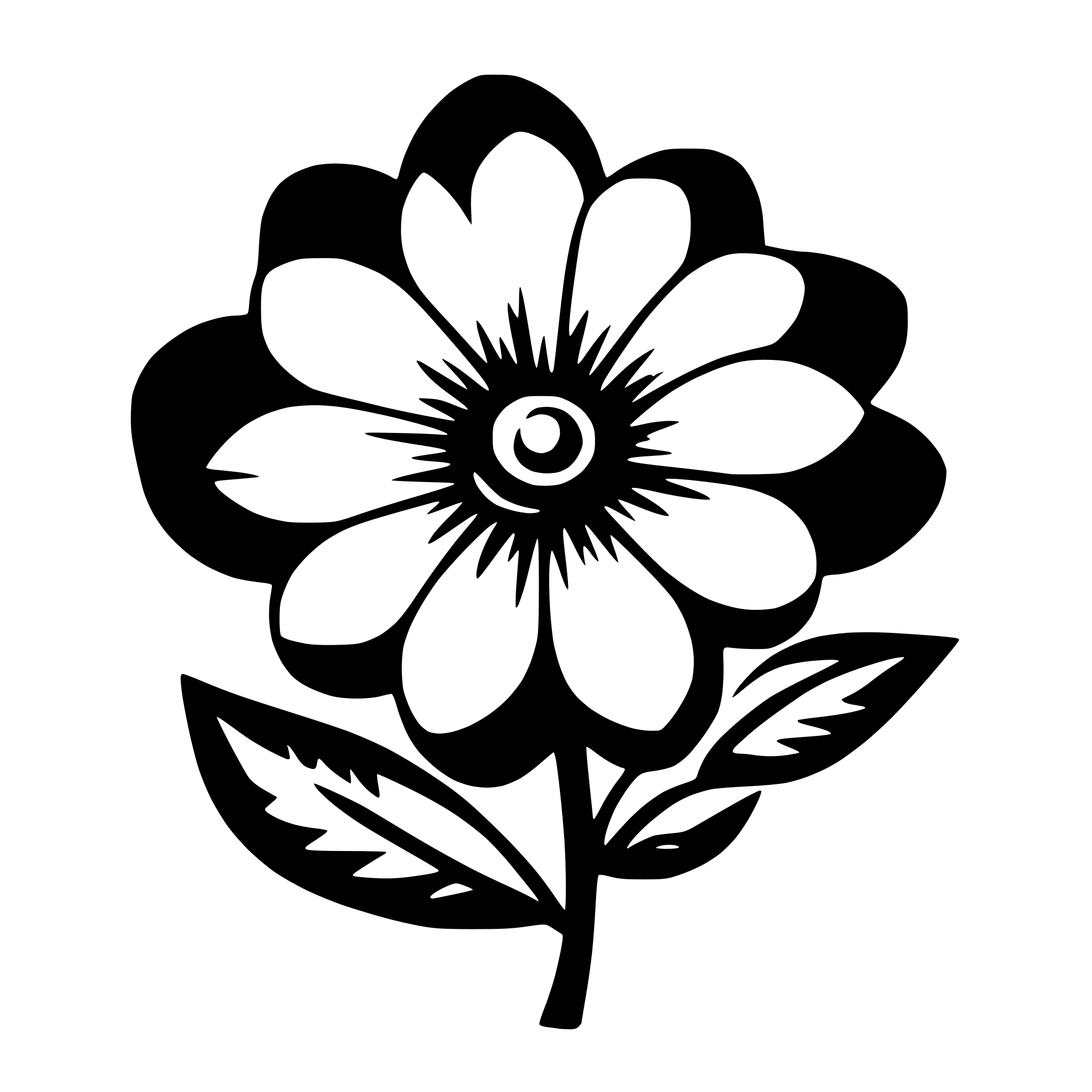 AI-generated SVG of 'symetrical basic flower'