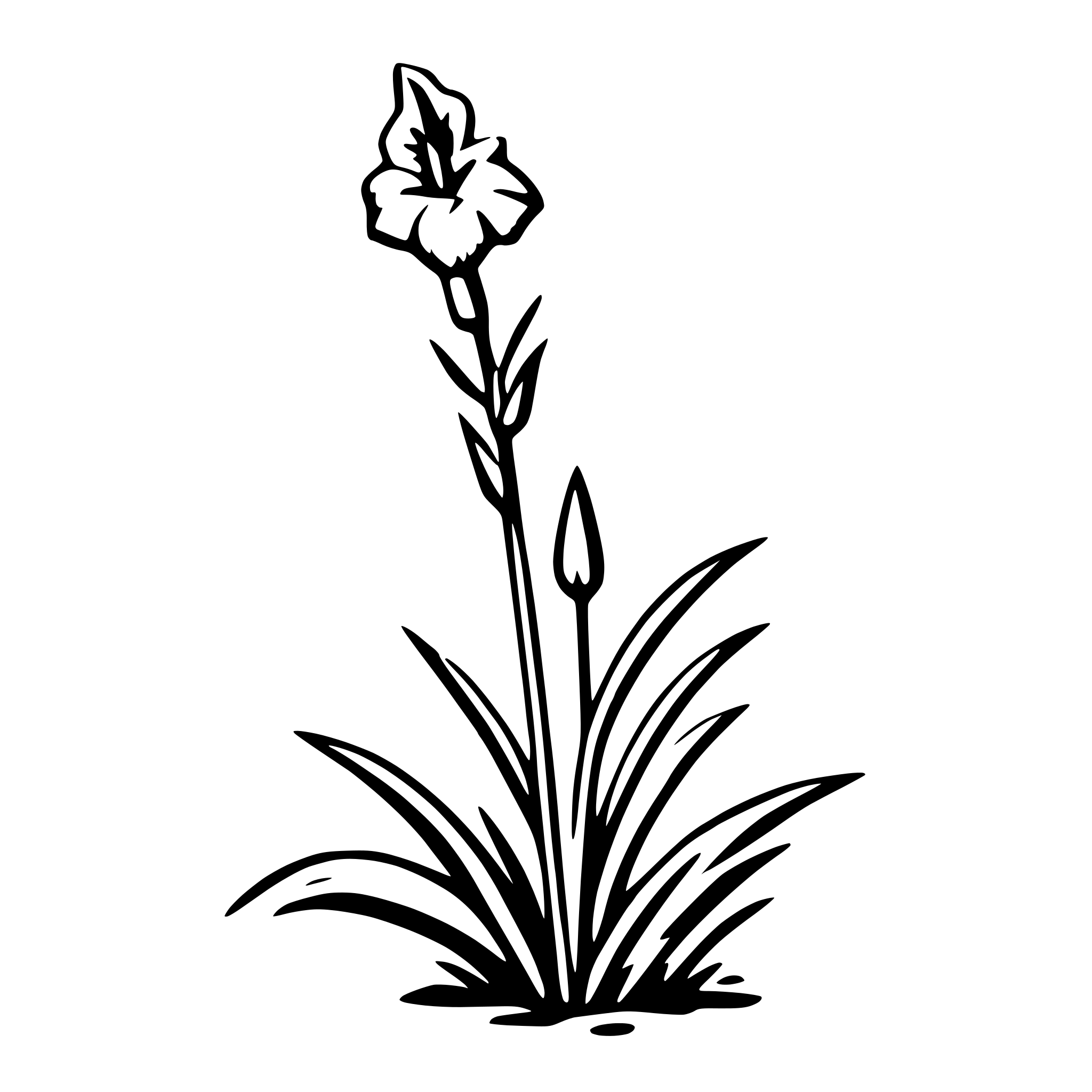 AI-generated SVG of a gladiolus