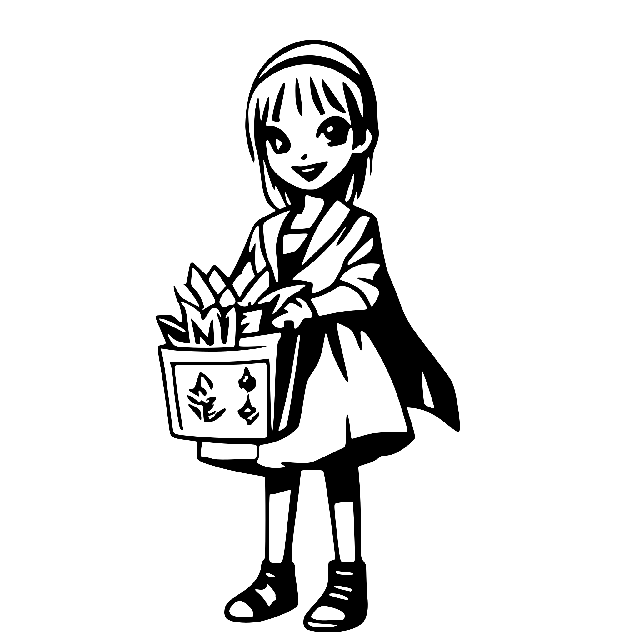 AI-generated SVG of 'stork delivering money'