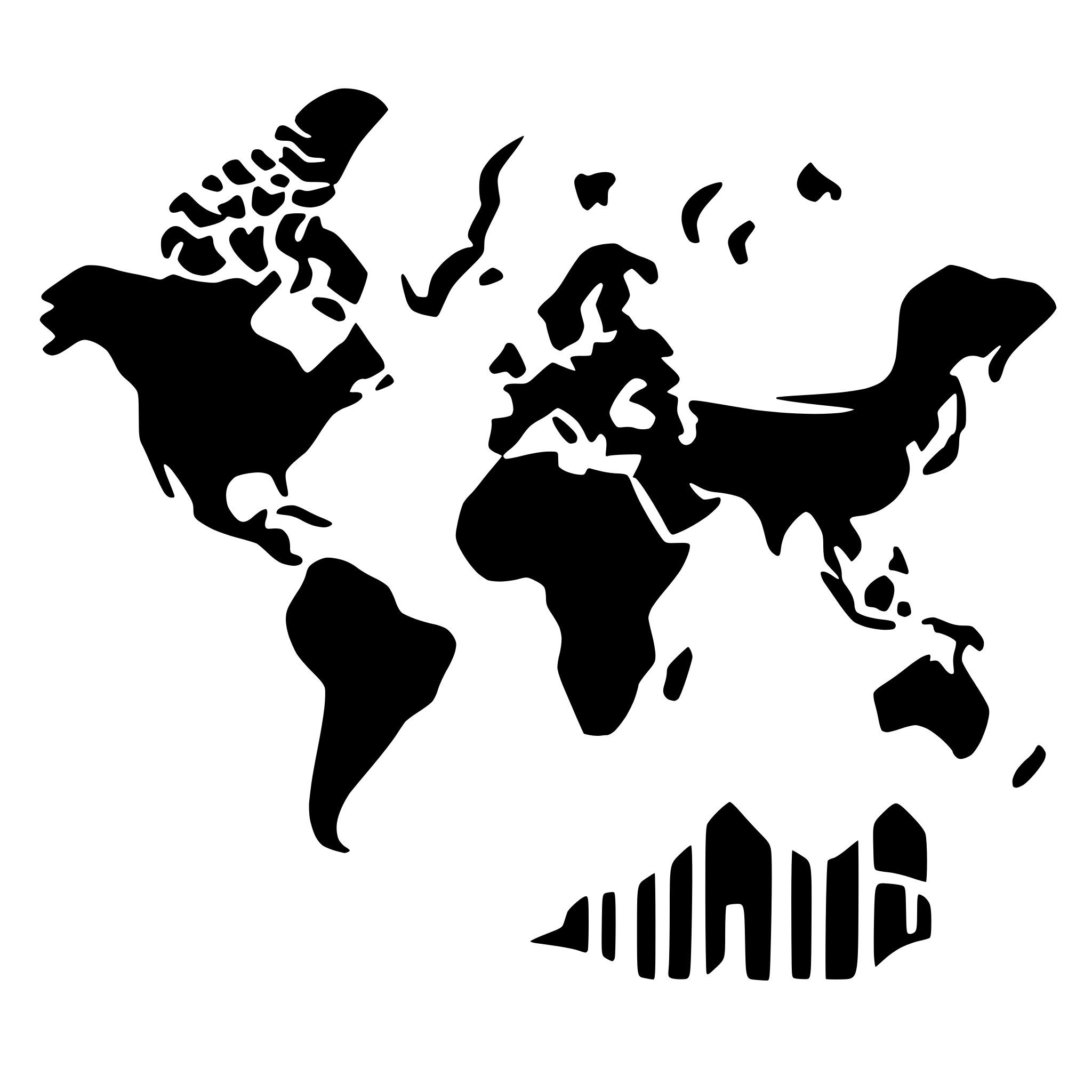 AI-generated SVG of a world map