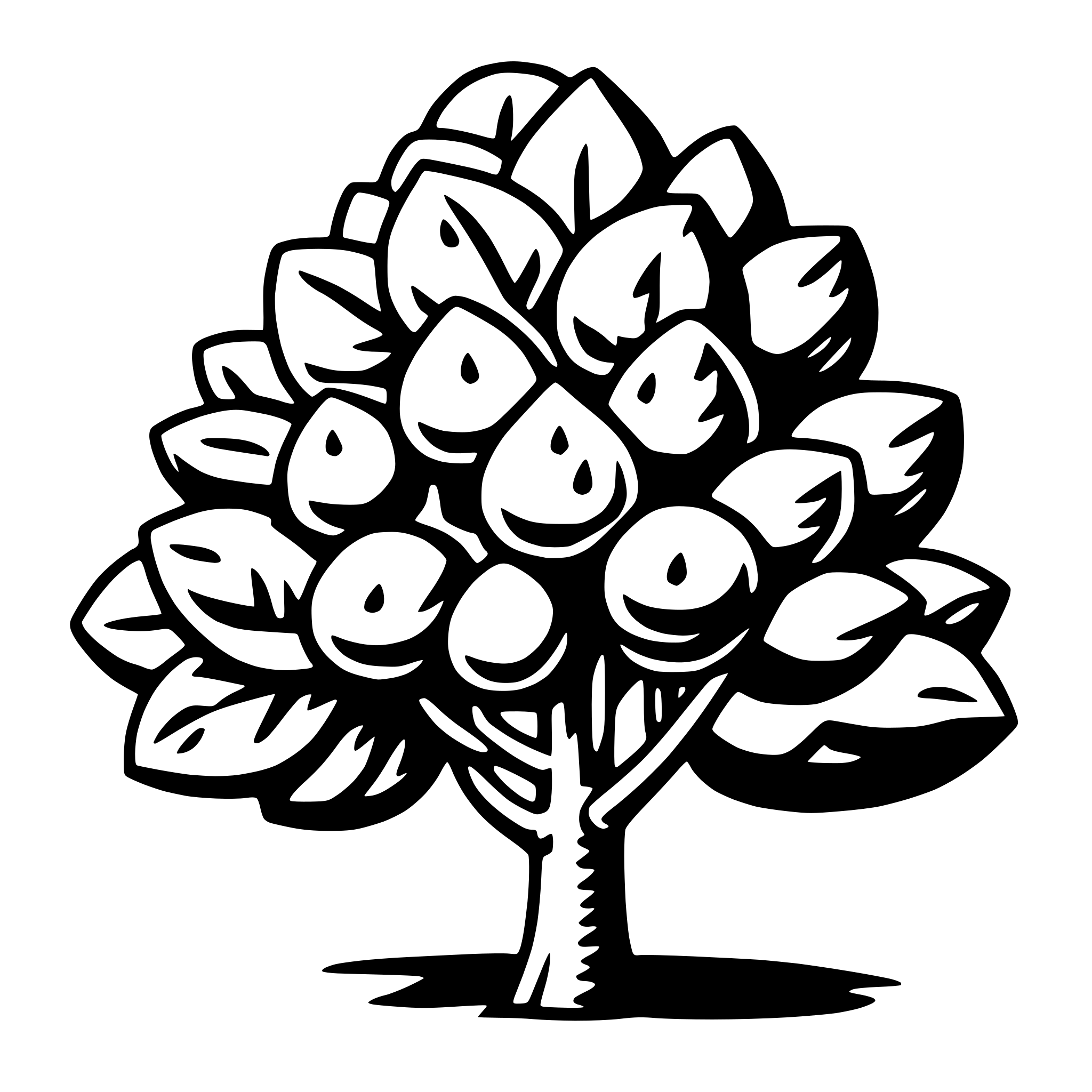 AI-generated SVG of 'pear tree'