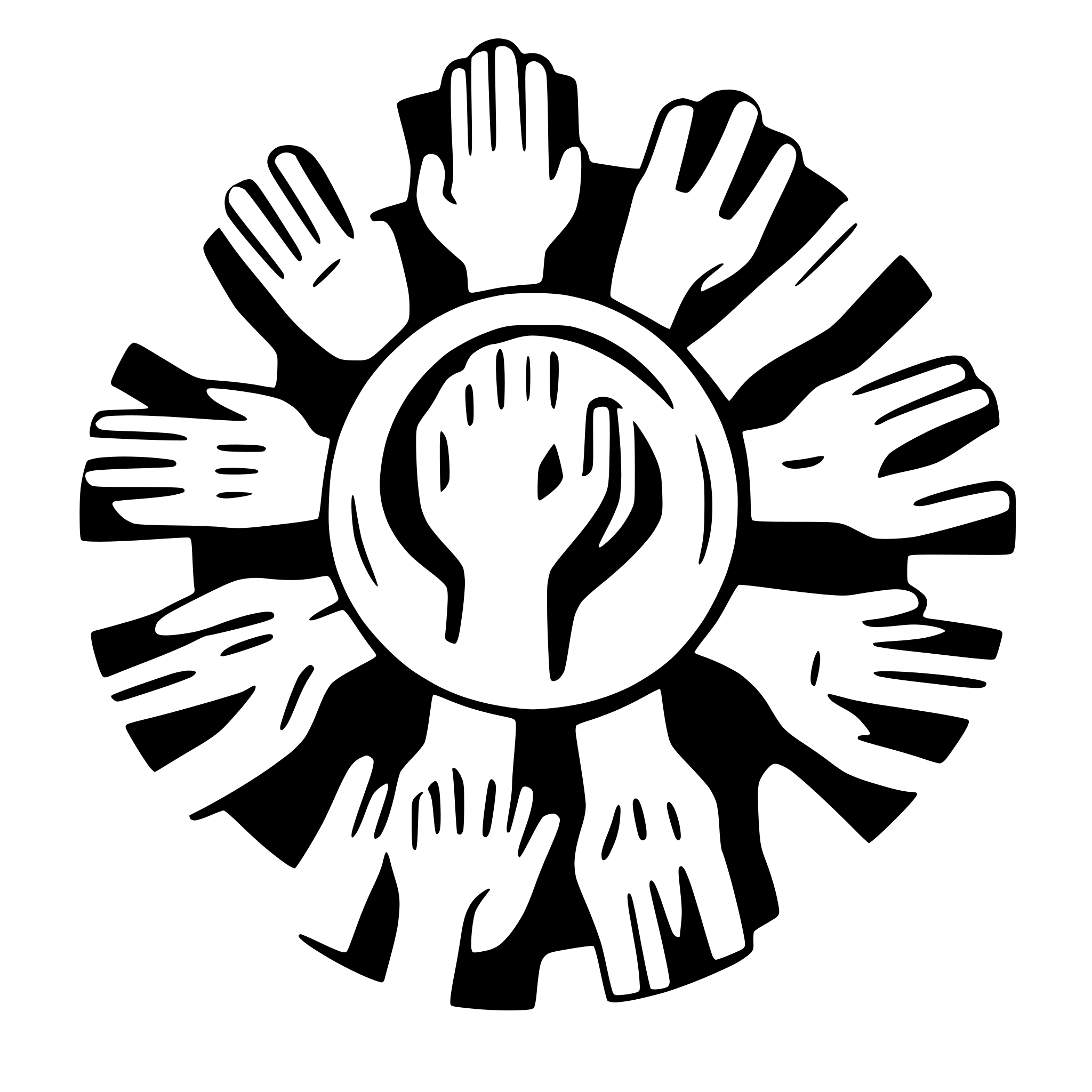 AI-generated SVG of a 12 Children holdng hands