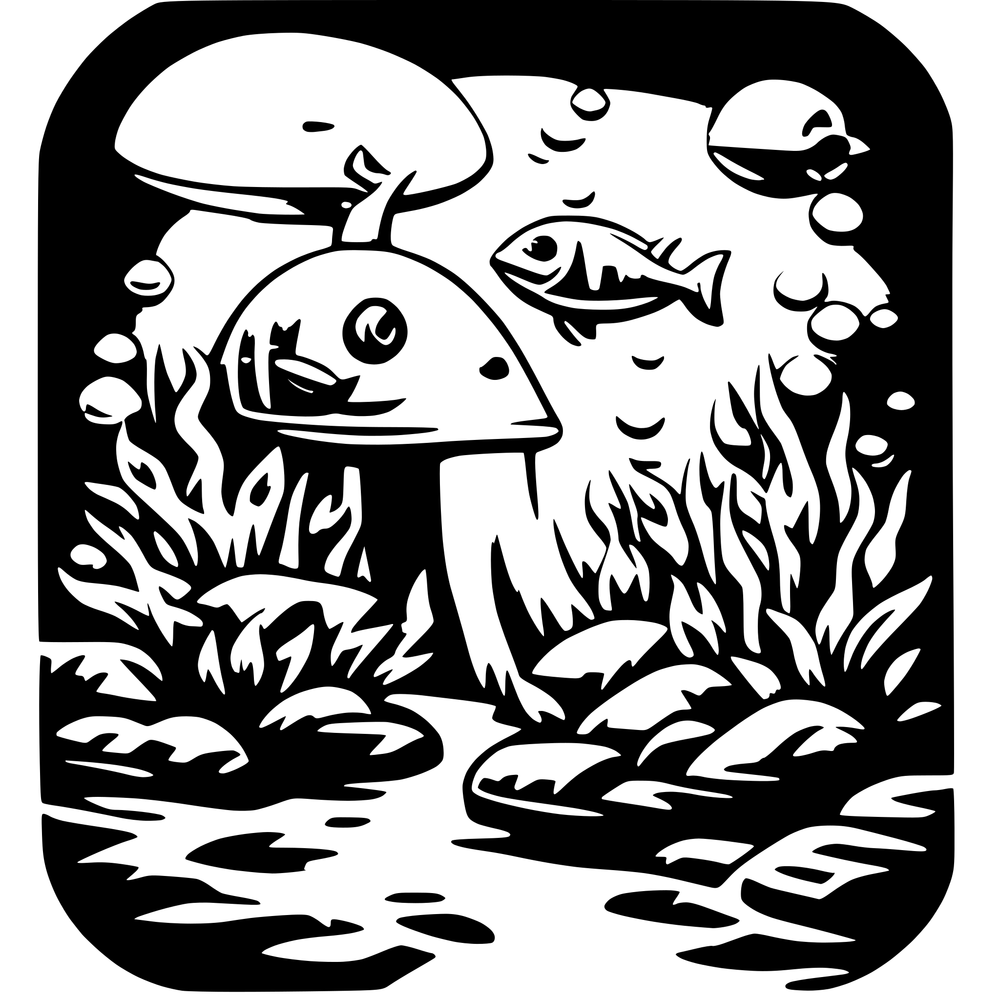 AI-generated SVG of a underwater