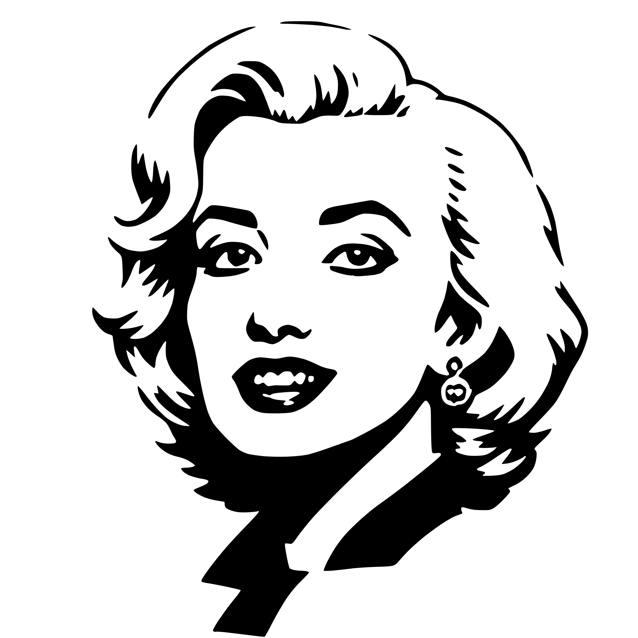 AI-generated SVG of 'marilyn monroe'