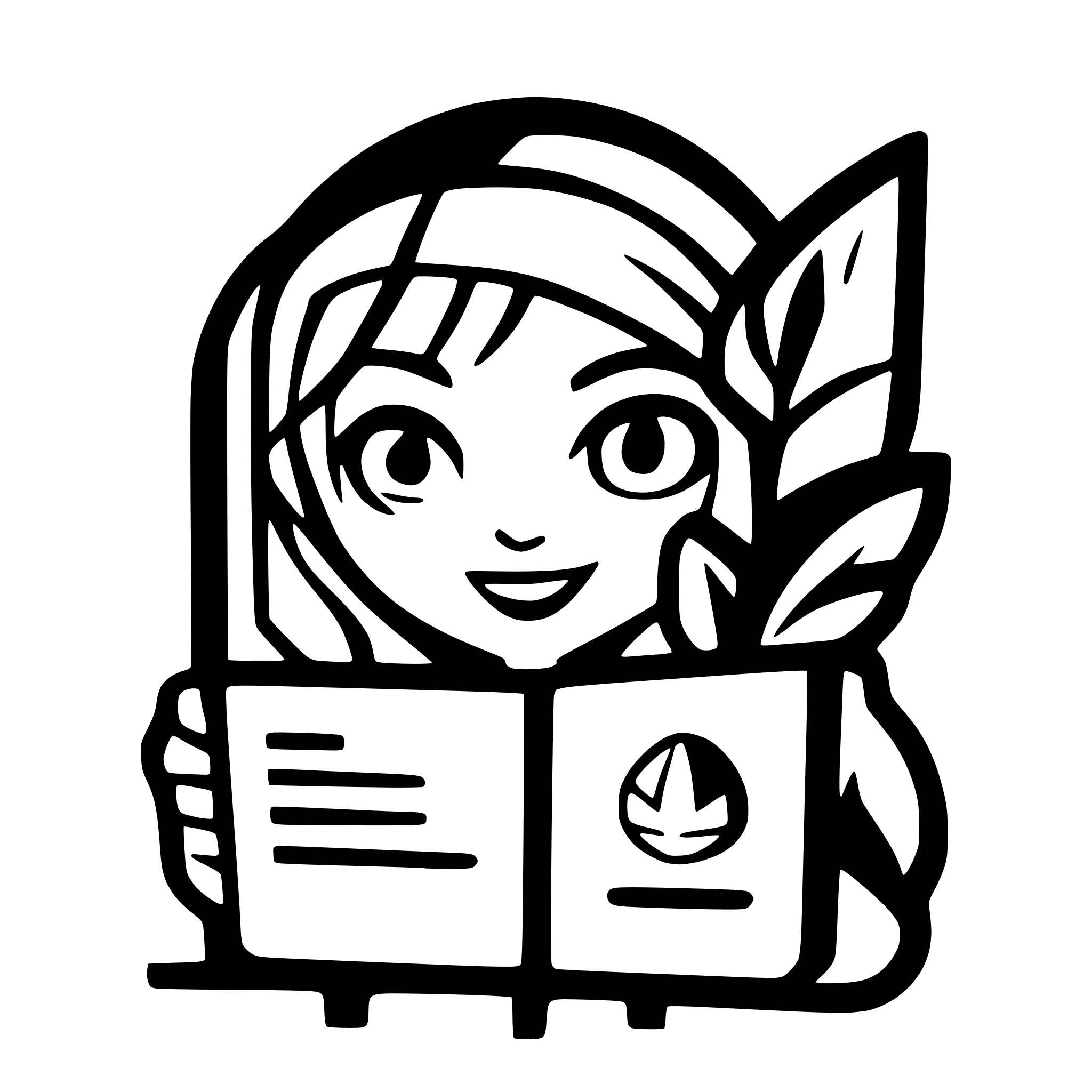 AI-generated SVG of a tech company line art logo