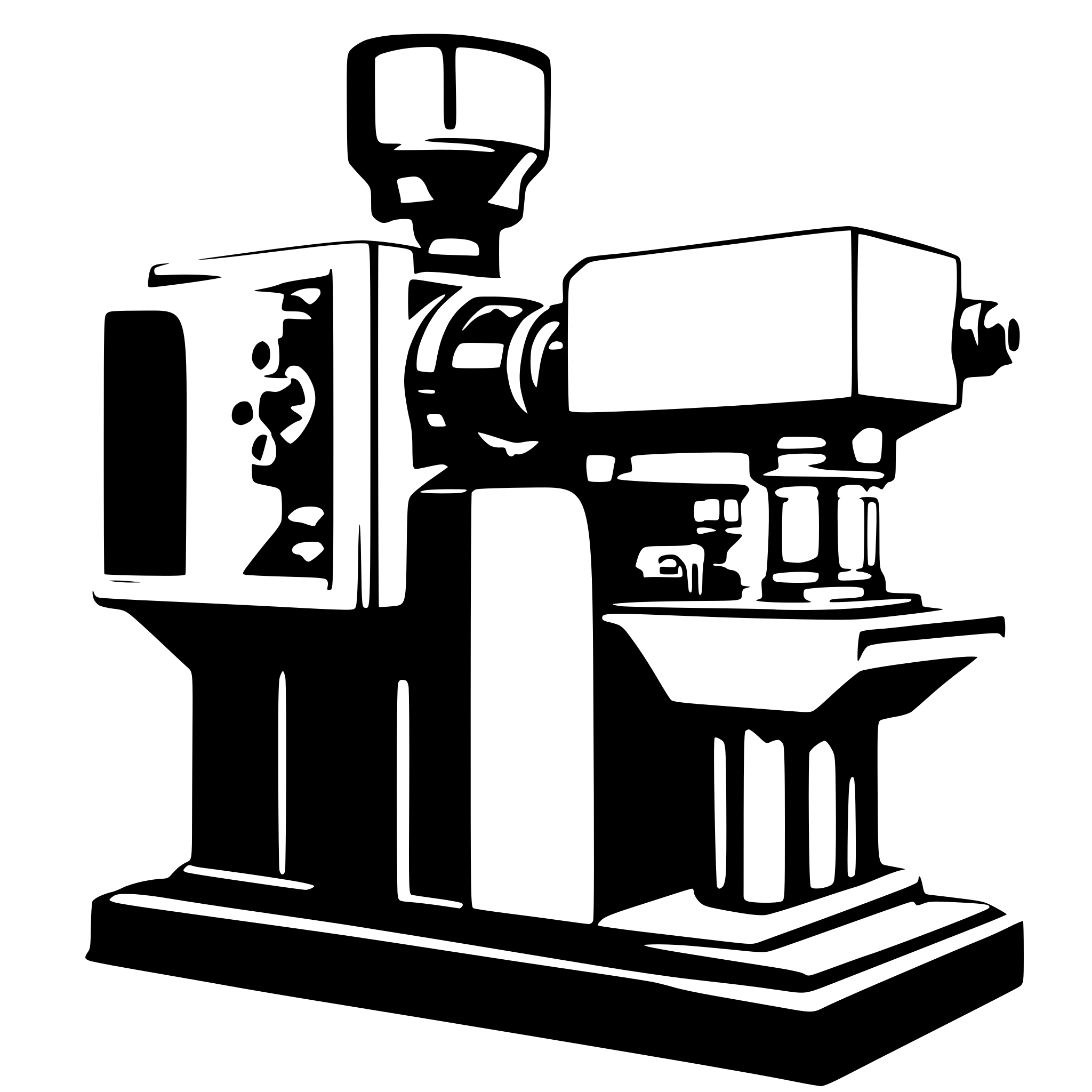 AI-generated SVG of a Injection molding machine like diagram