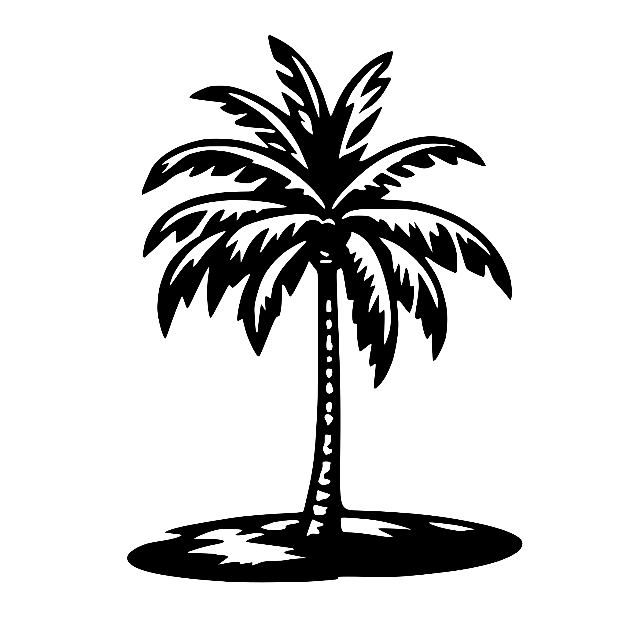 AI-generated SVG of a palm tree