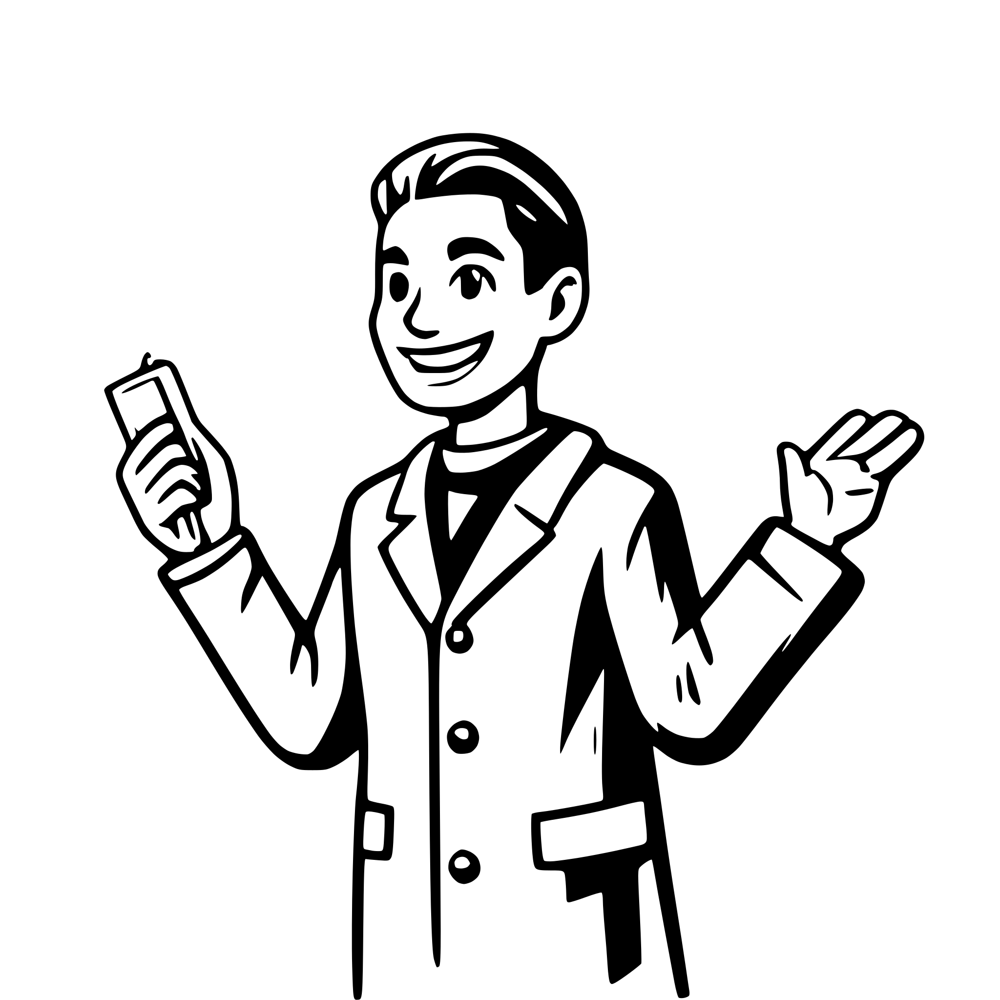 AI-generated SVG of a A man is happy because of his planning for future