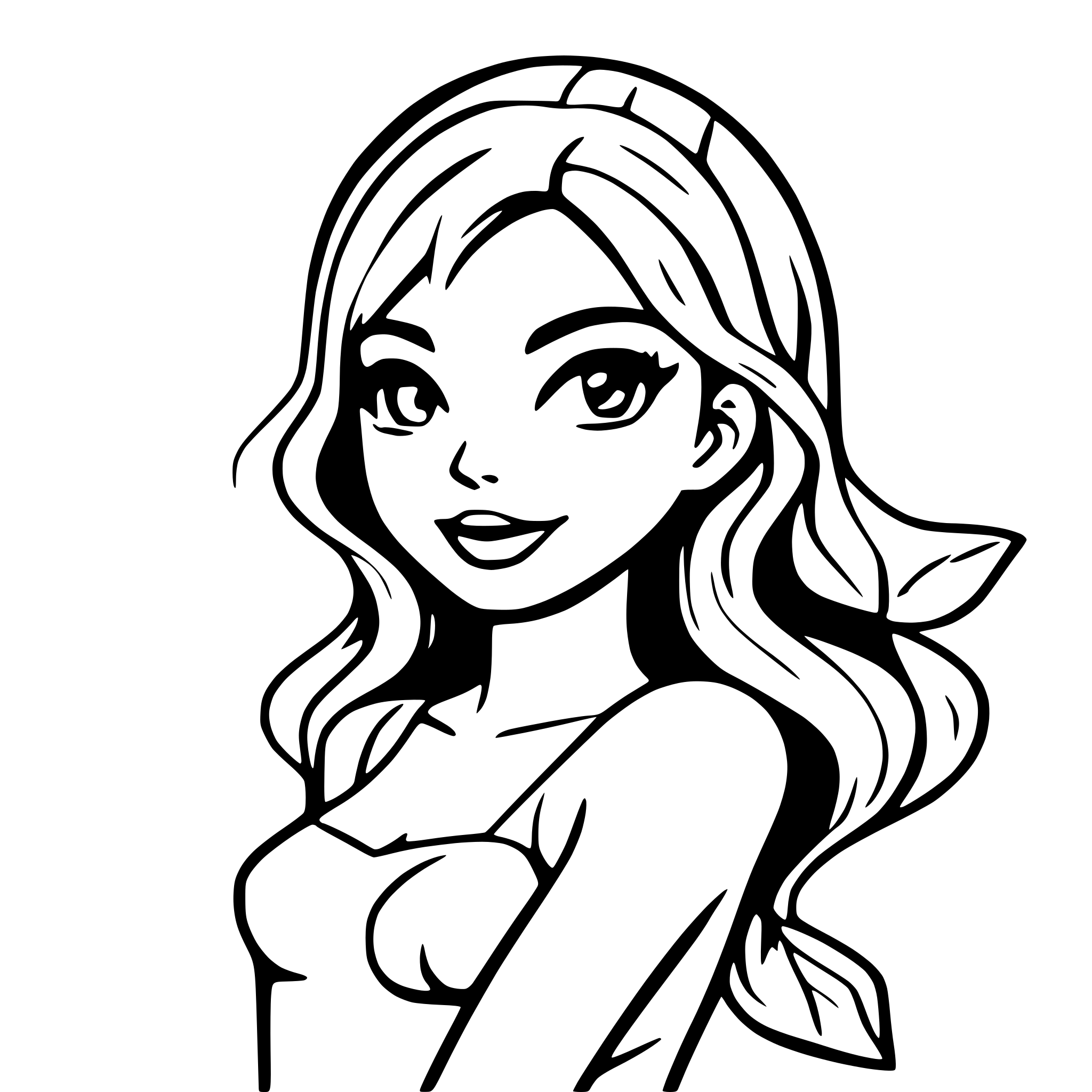 AI-generated SVG of a sexy mermaid