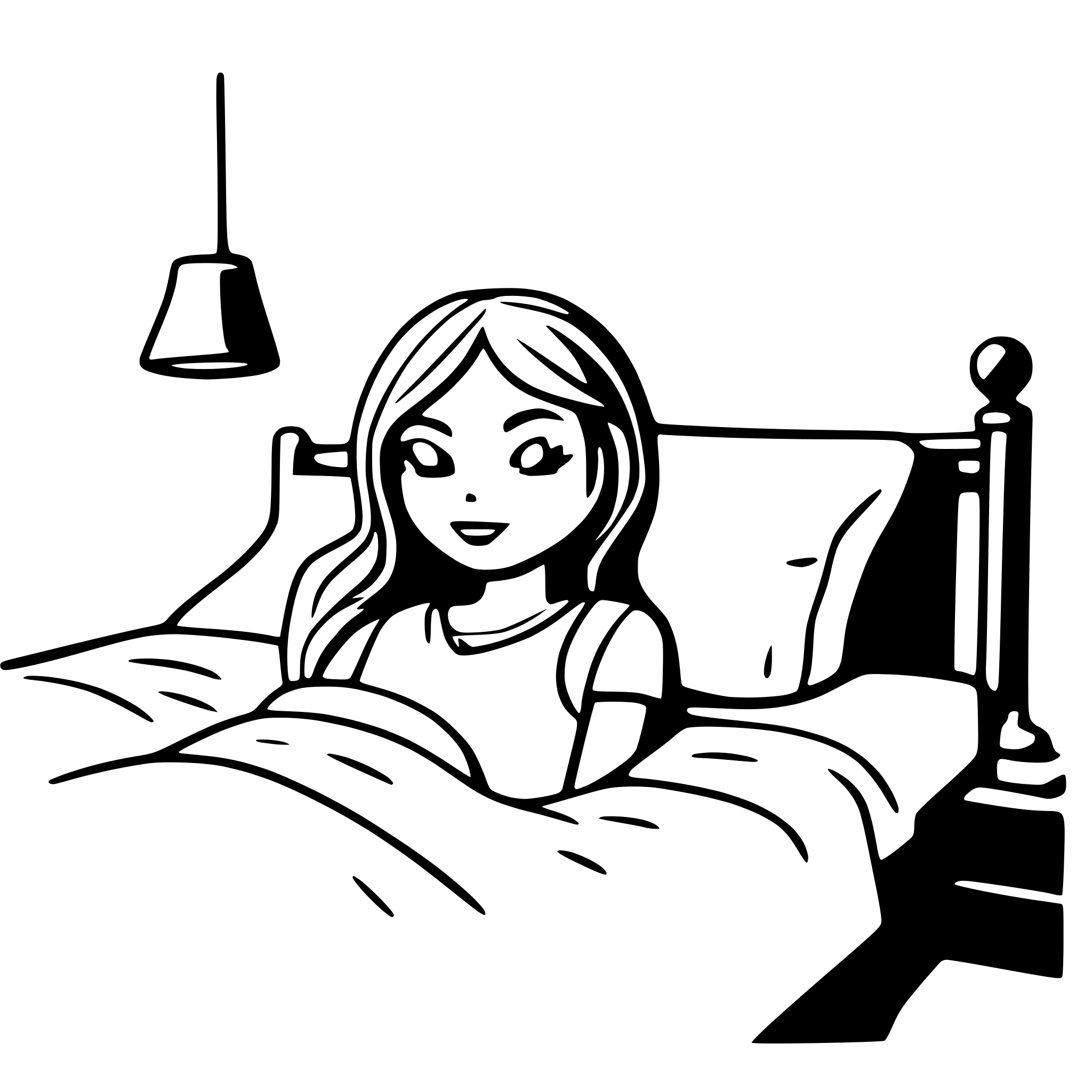 AI-generated SVG of 'person sleeping at bed'