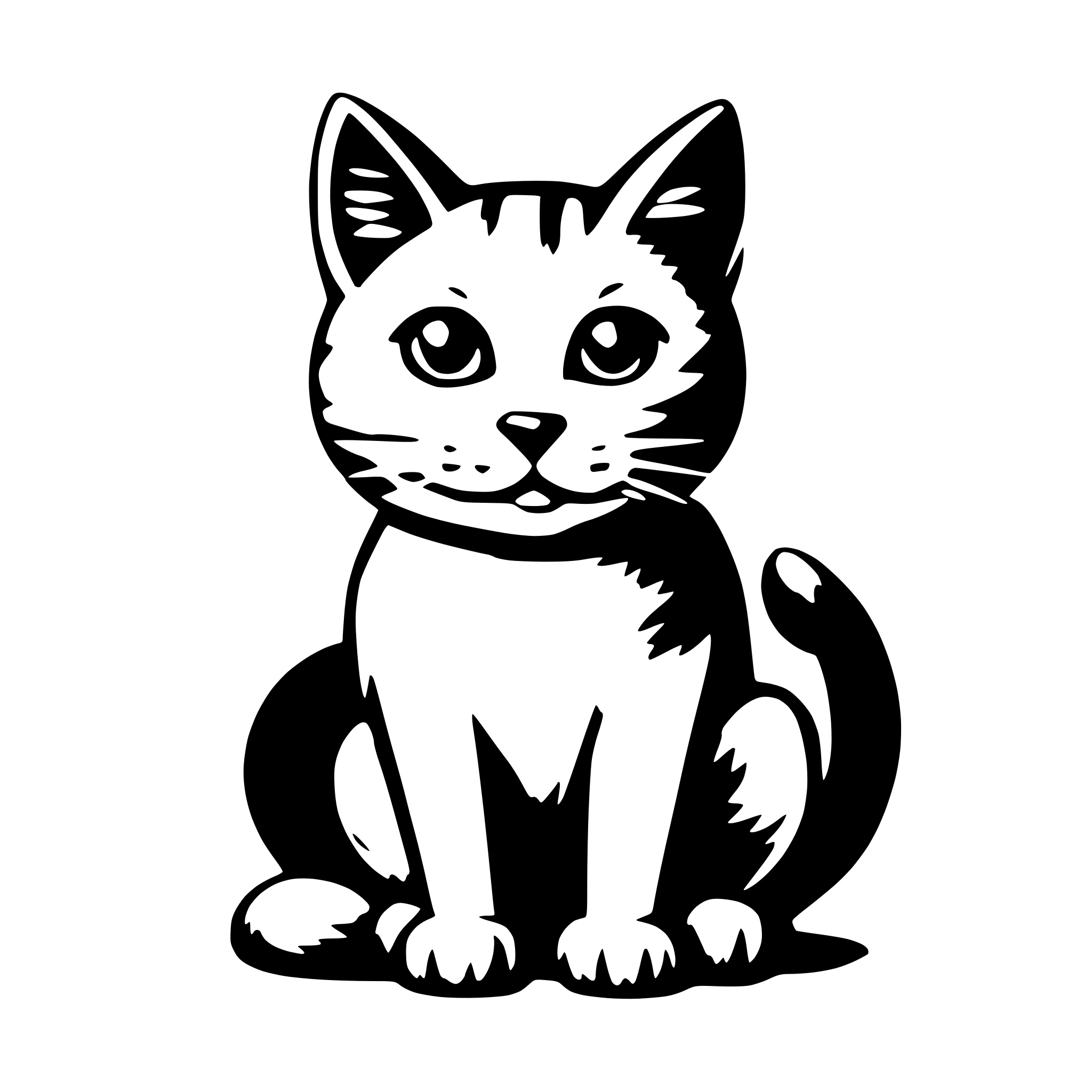 AI-generated SVG of a a cat