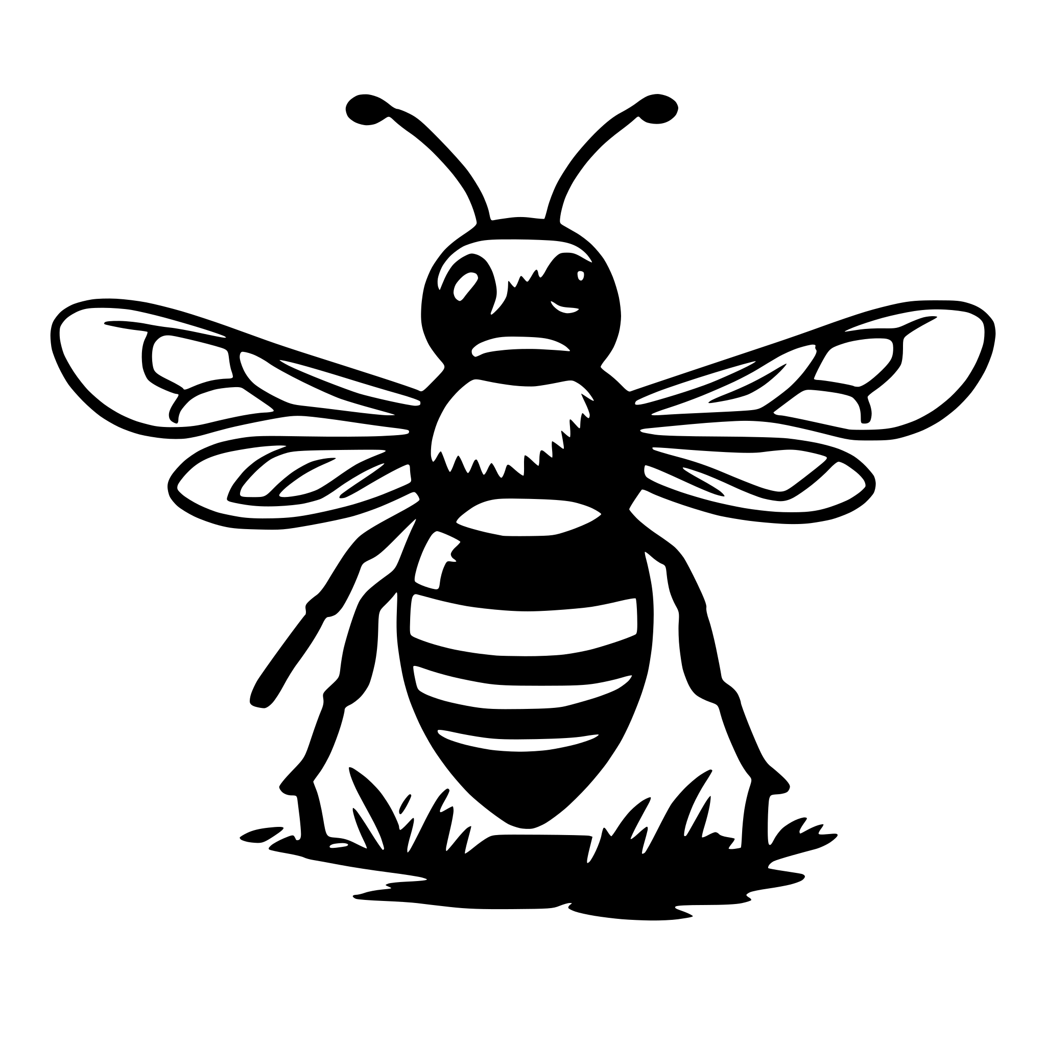 AI-generated SVG of a bee