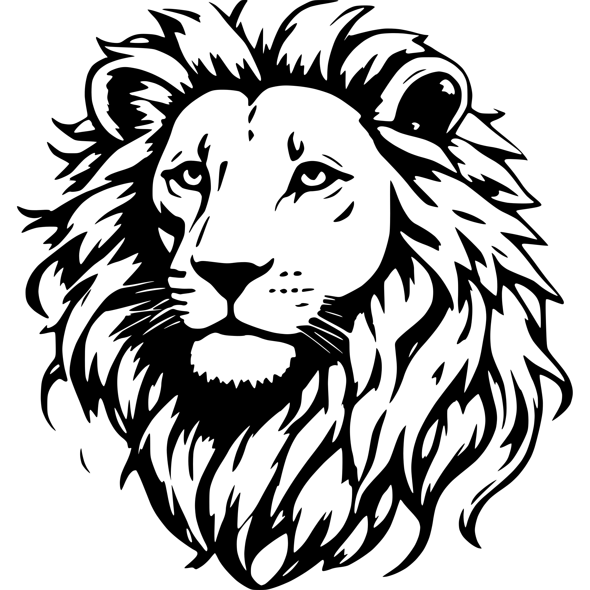 AI-generated SVG of a Lion