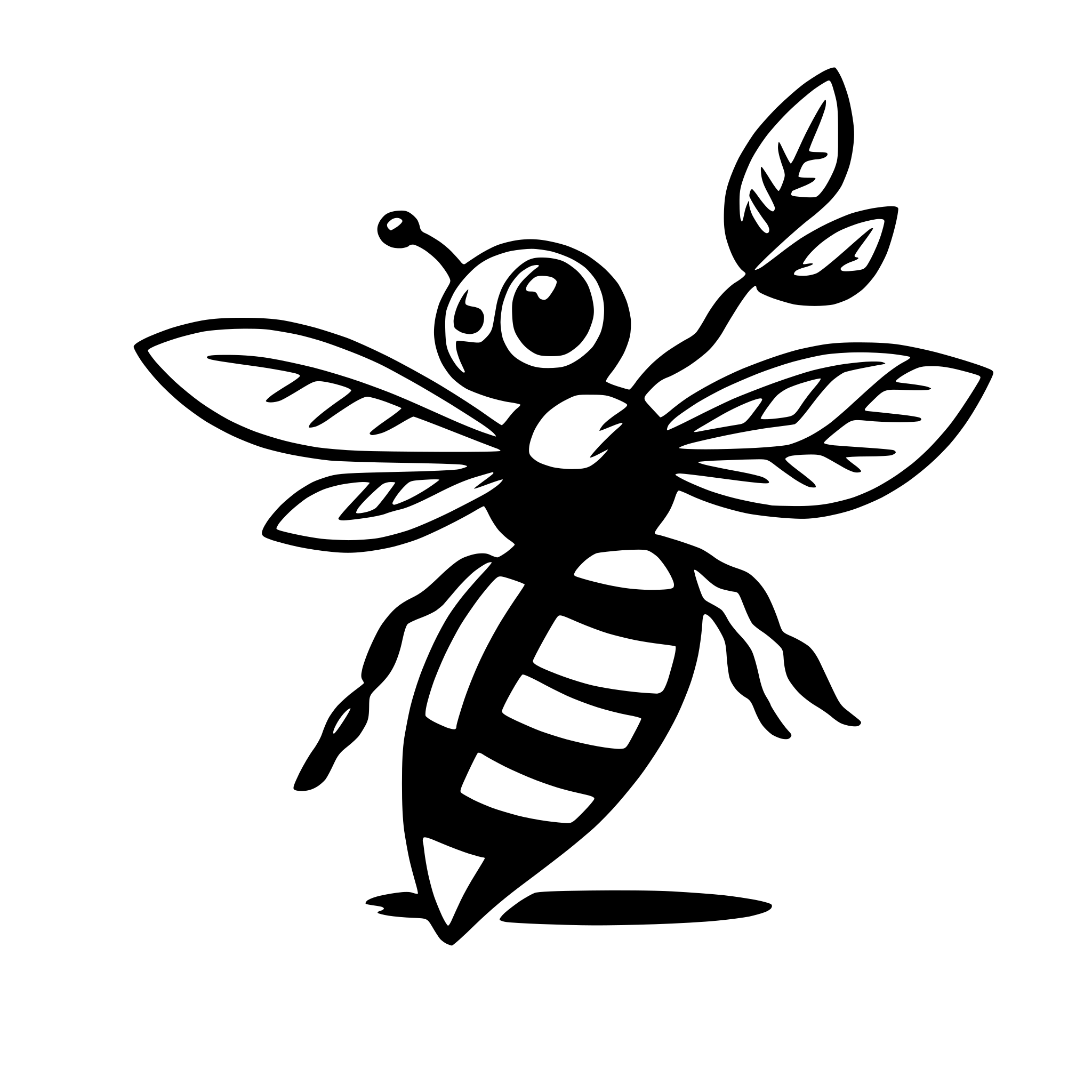 AI-generated SVG of a bee