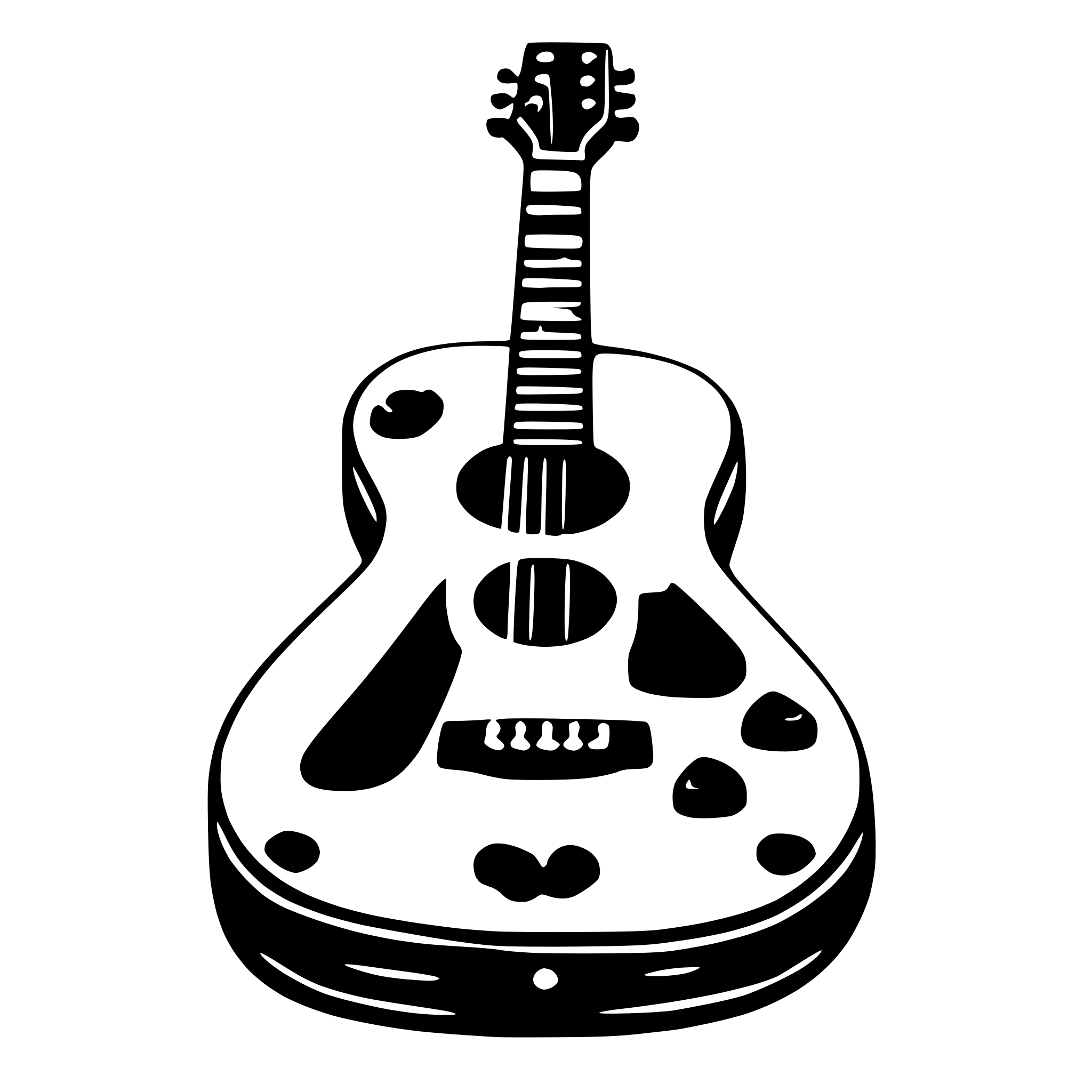 AI-generated SVG of 'a guitar that is made of cookies'