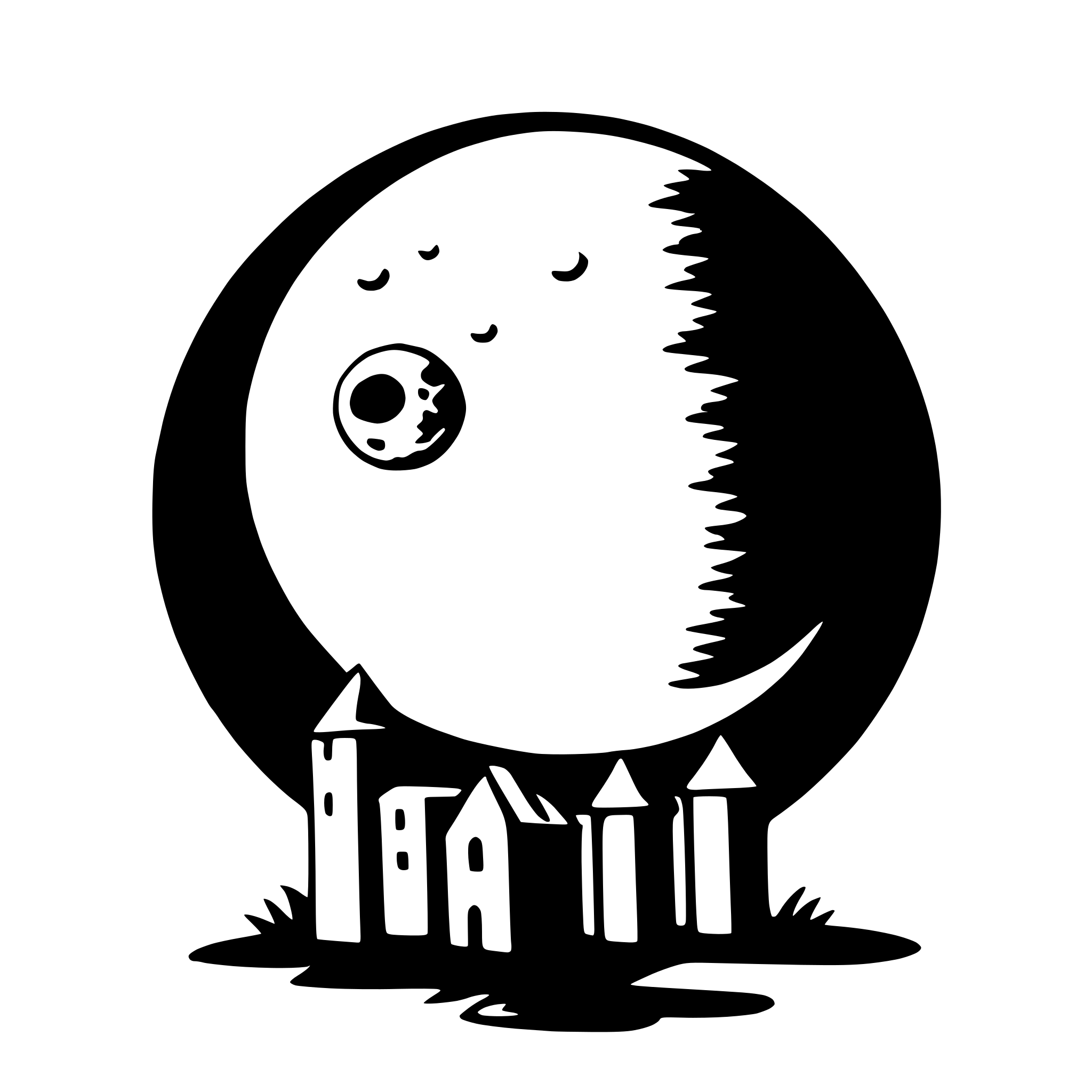 AI-generated SVG of a full moon