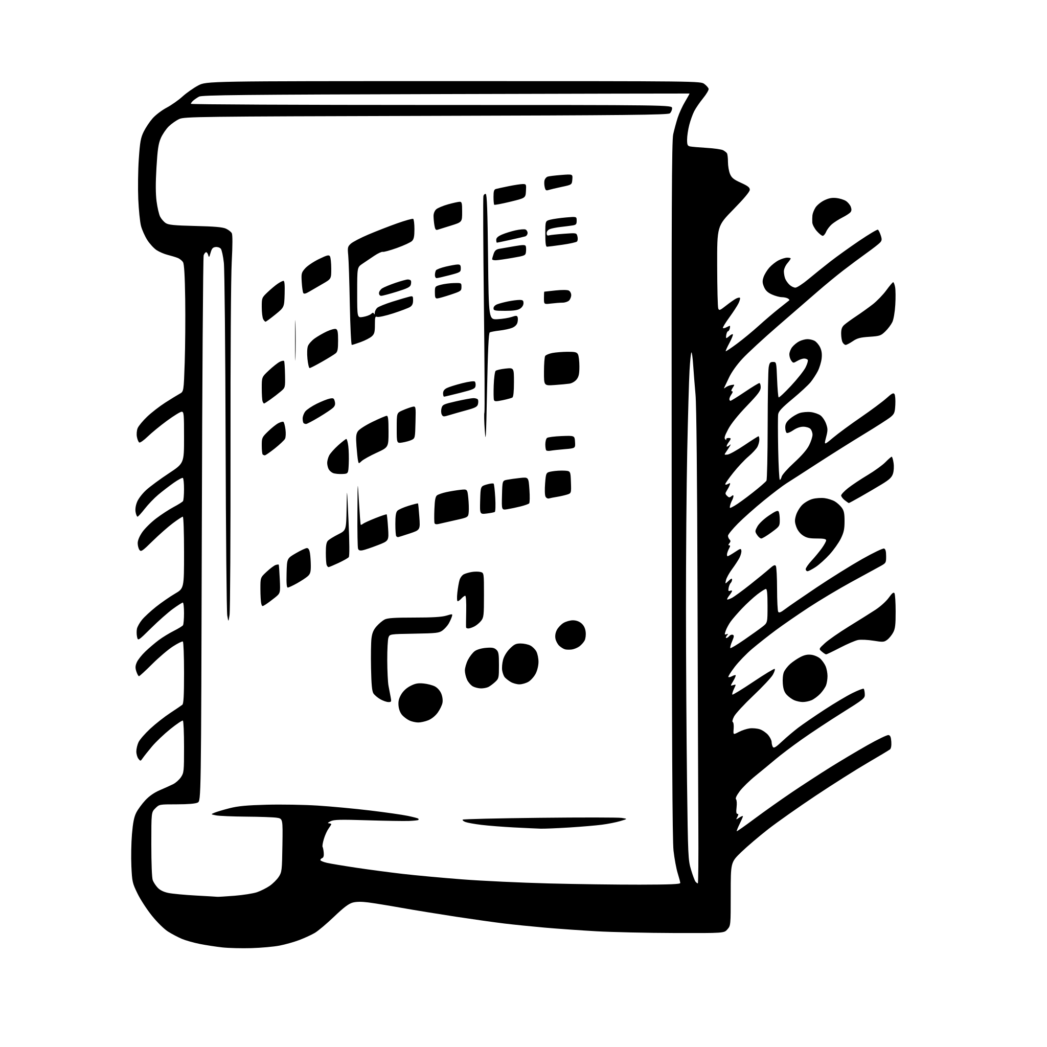 AI-generated SVG of 'A curved, simple line of sheet music on a treble celf.'