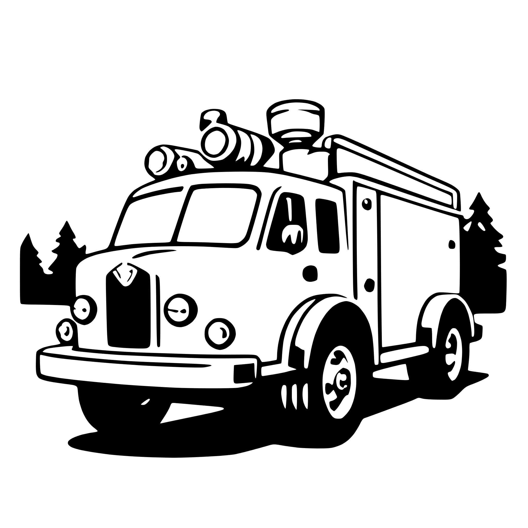 AI-generated SVG of a fire truck
