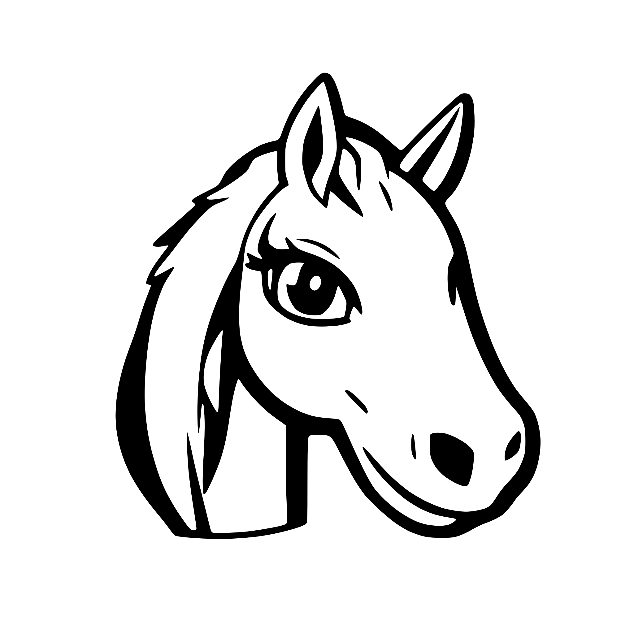 AI-generated SVG of a horse head