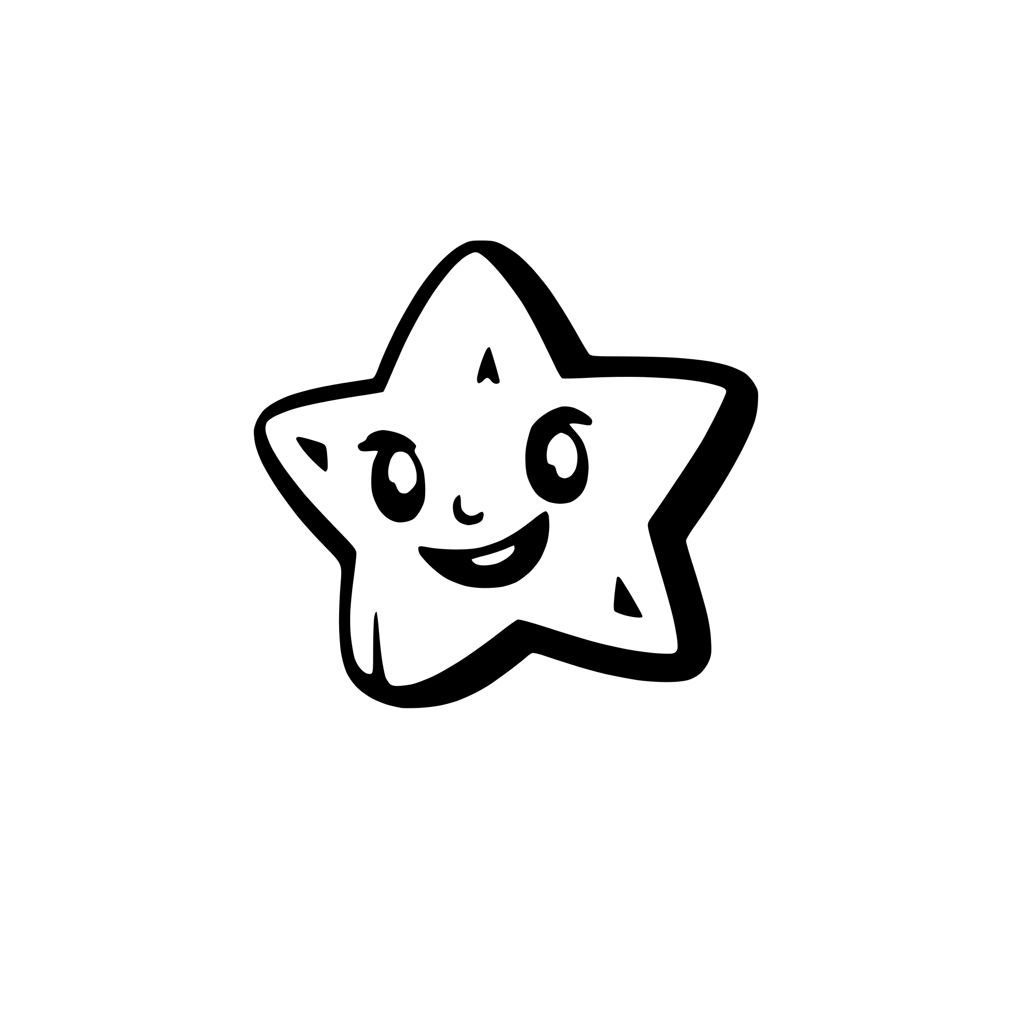 AI-generated SVG of 'a smiling star shooting across the sky'