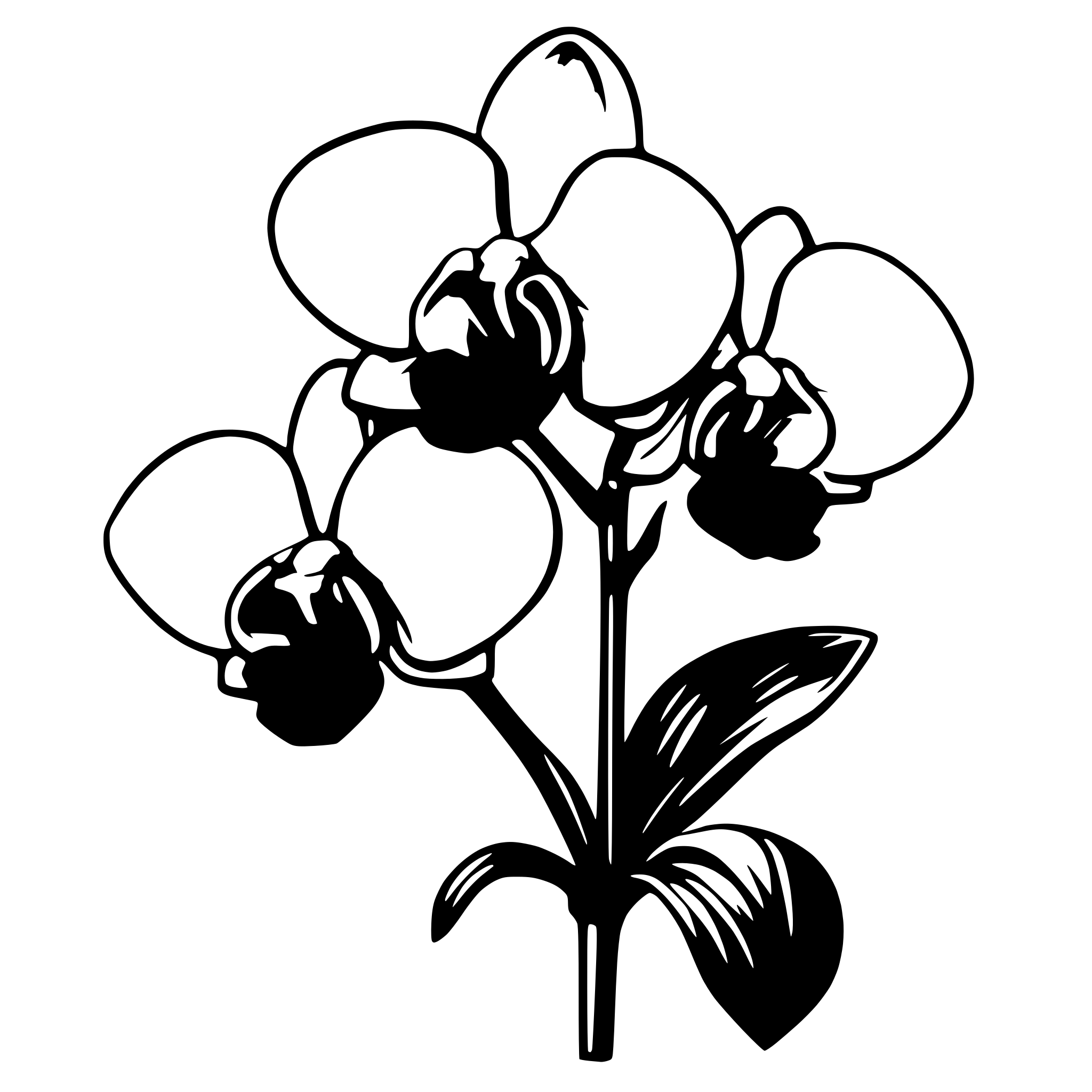 AI-generated SVG of a orchid