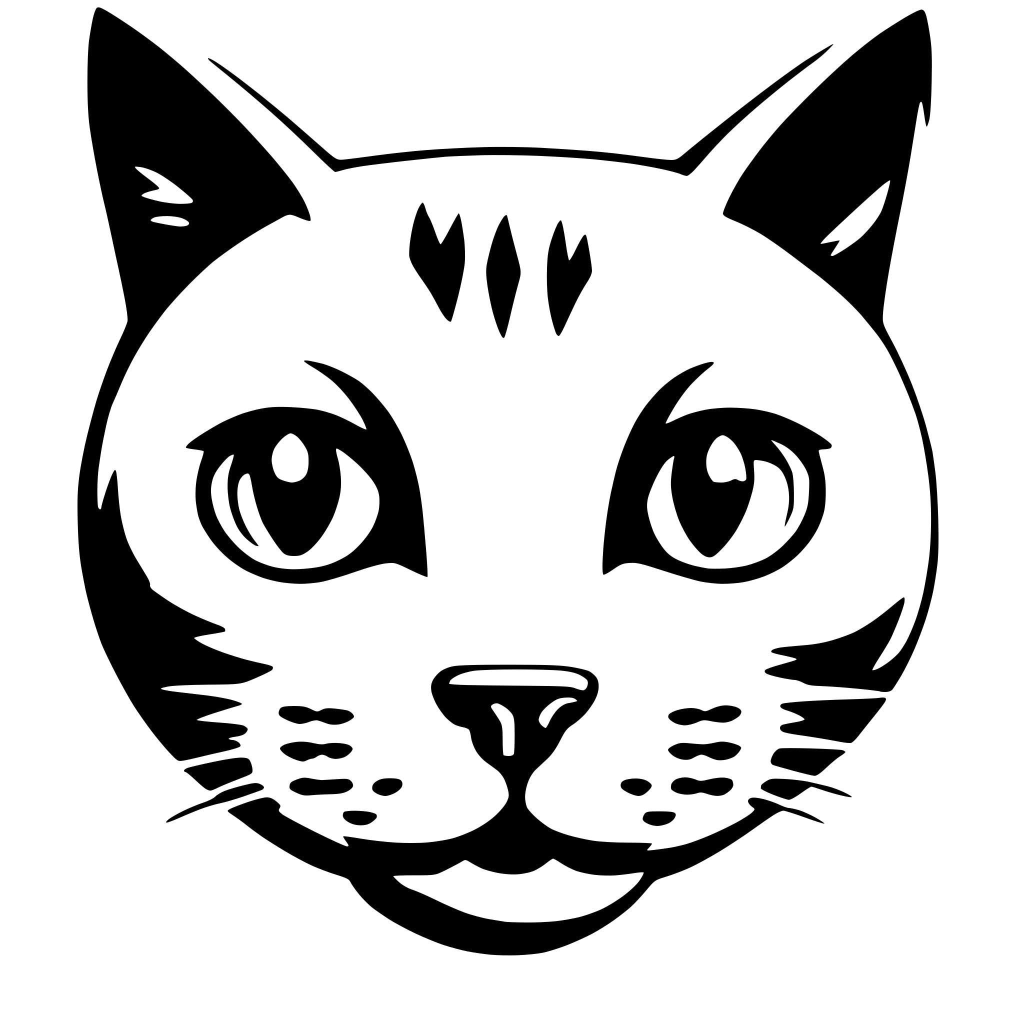 AI-generated SVG of 'cat face'