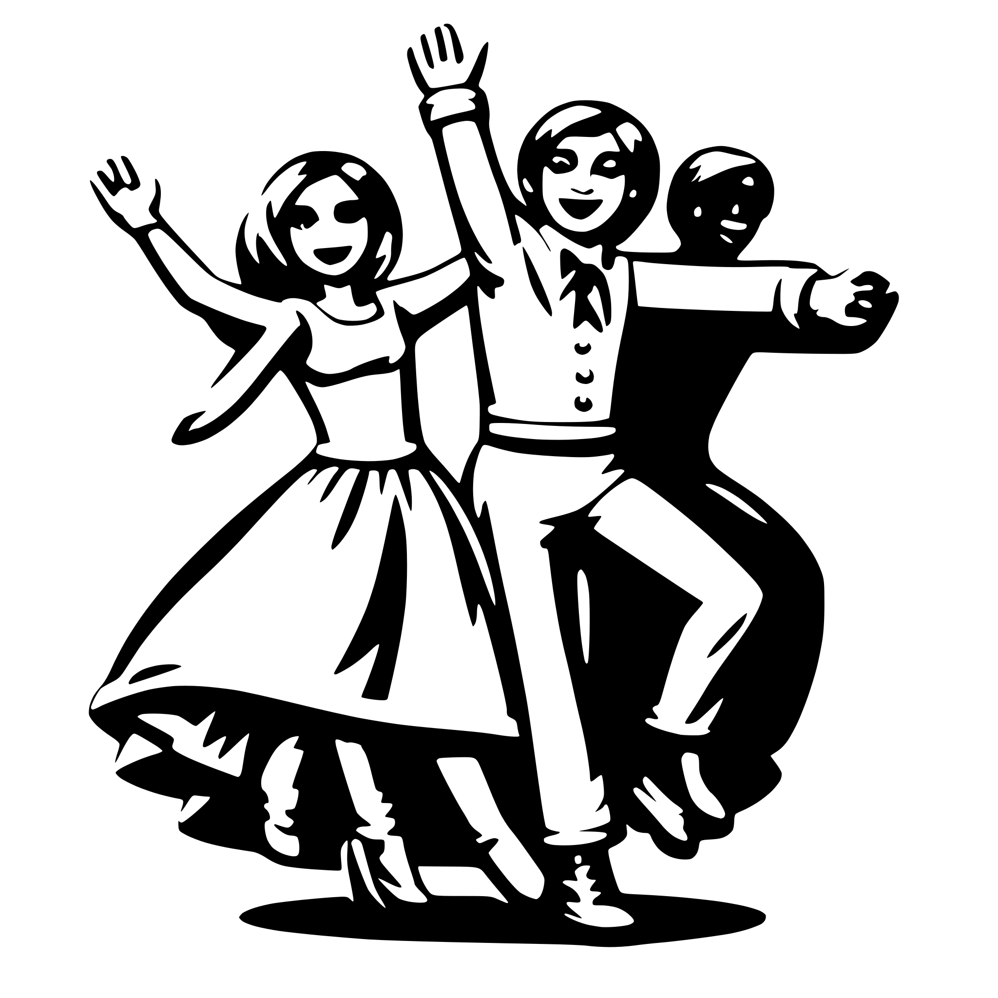 AI-generated SVG of a Create dancing characters