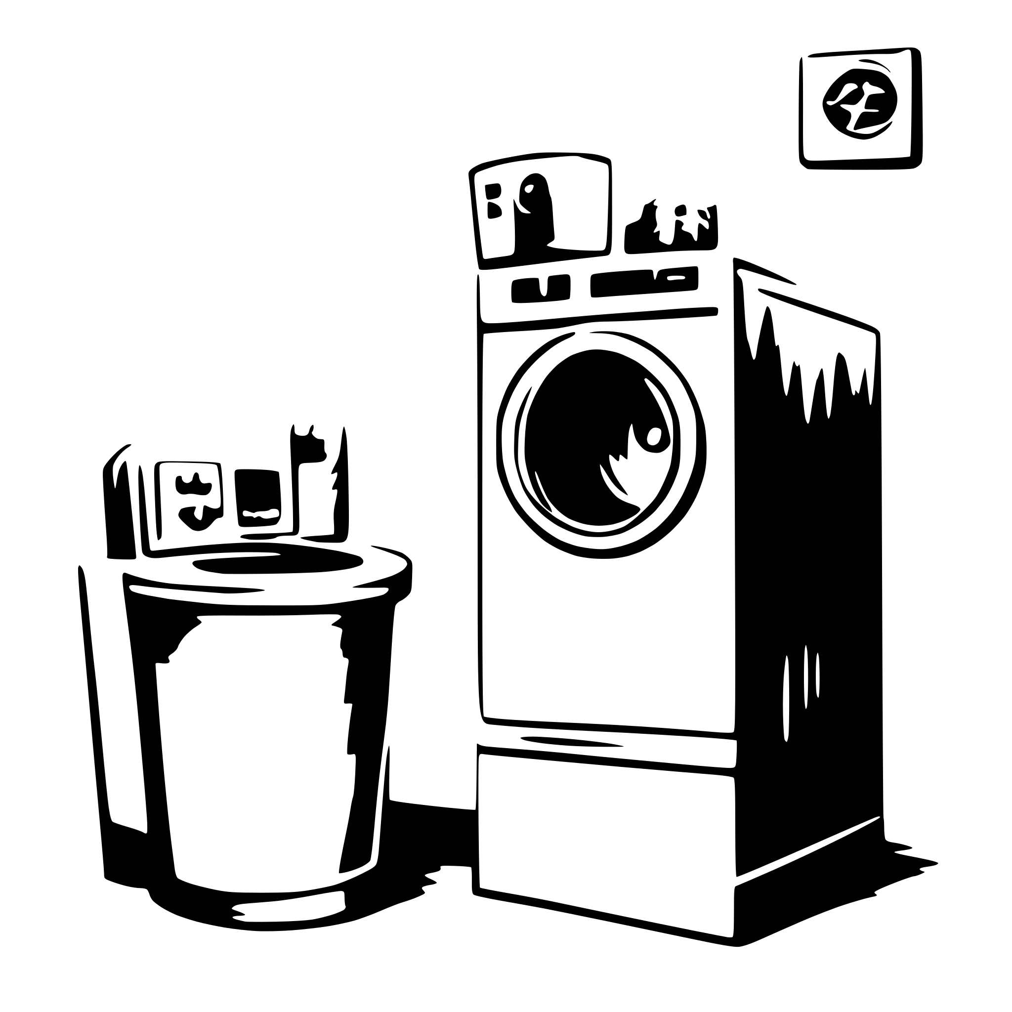 AI-generated SVG of 'Draw a washing mashine'