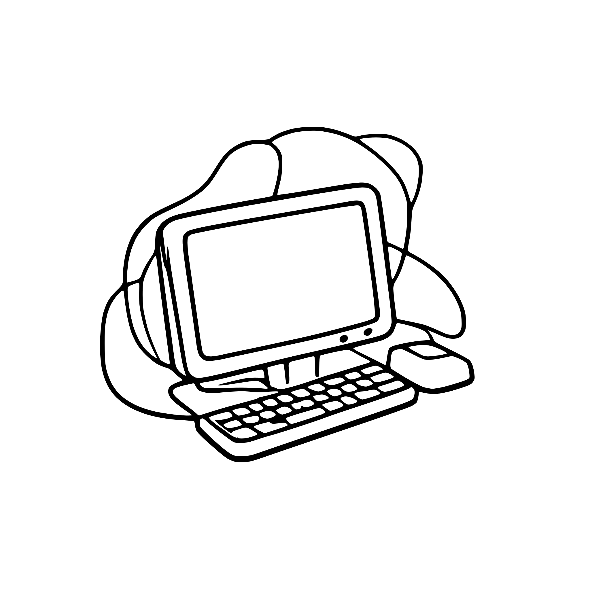 AI-generated SVG of a network of computers