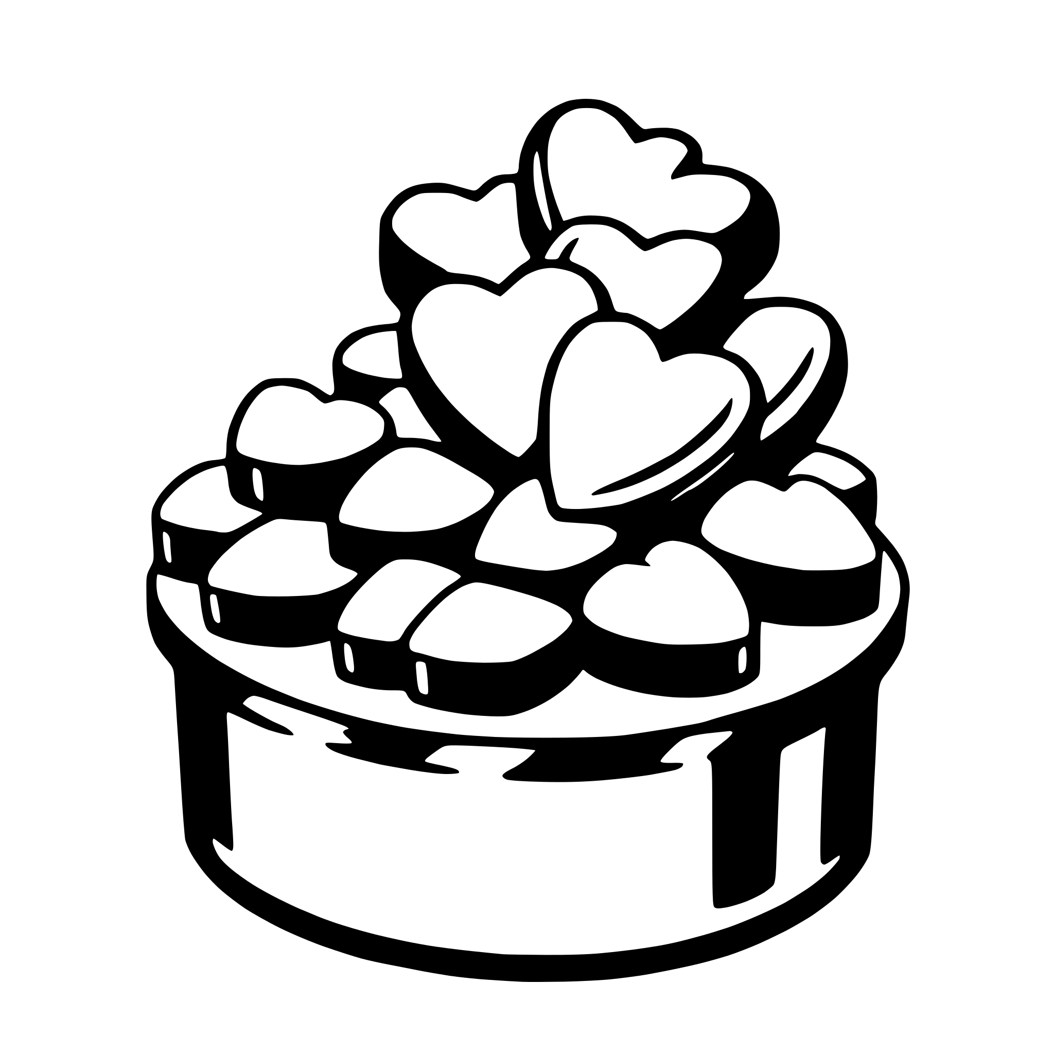 AI-generated SVG of a sweetheart candies