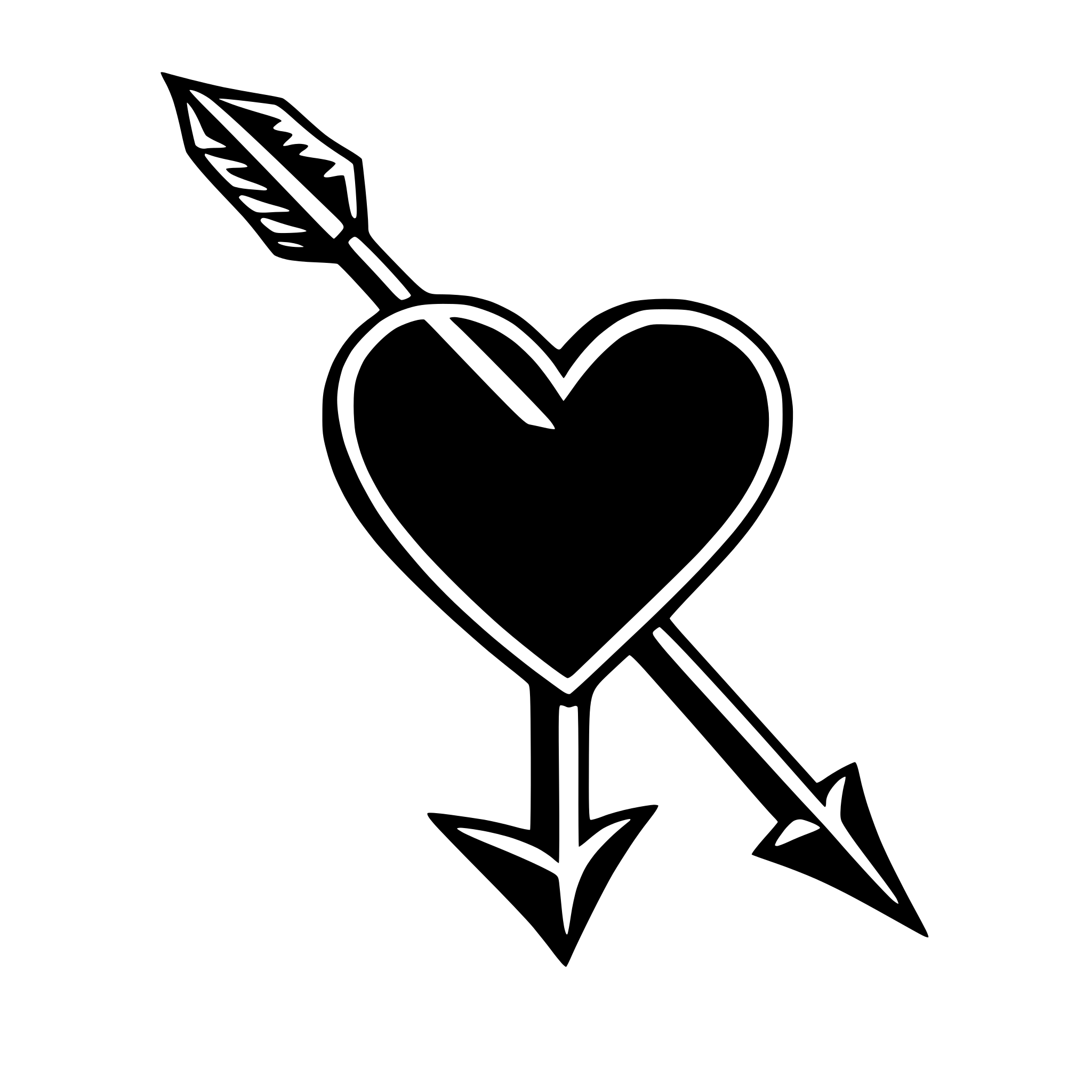 AI-generated SVG of a heart and arrow