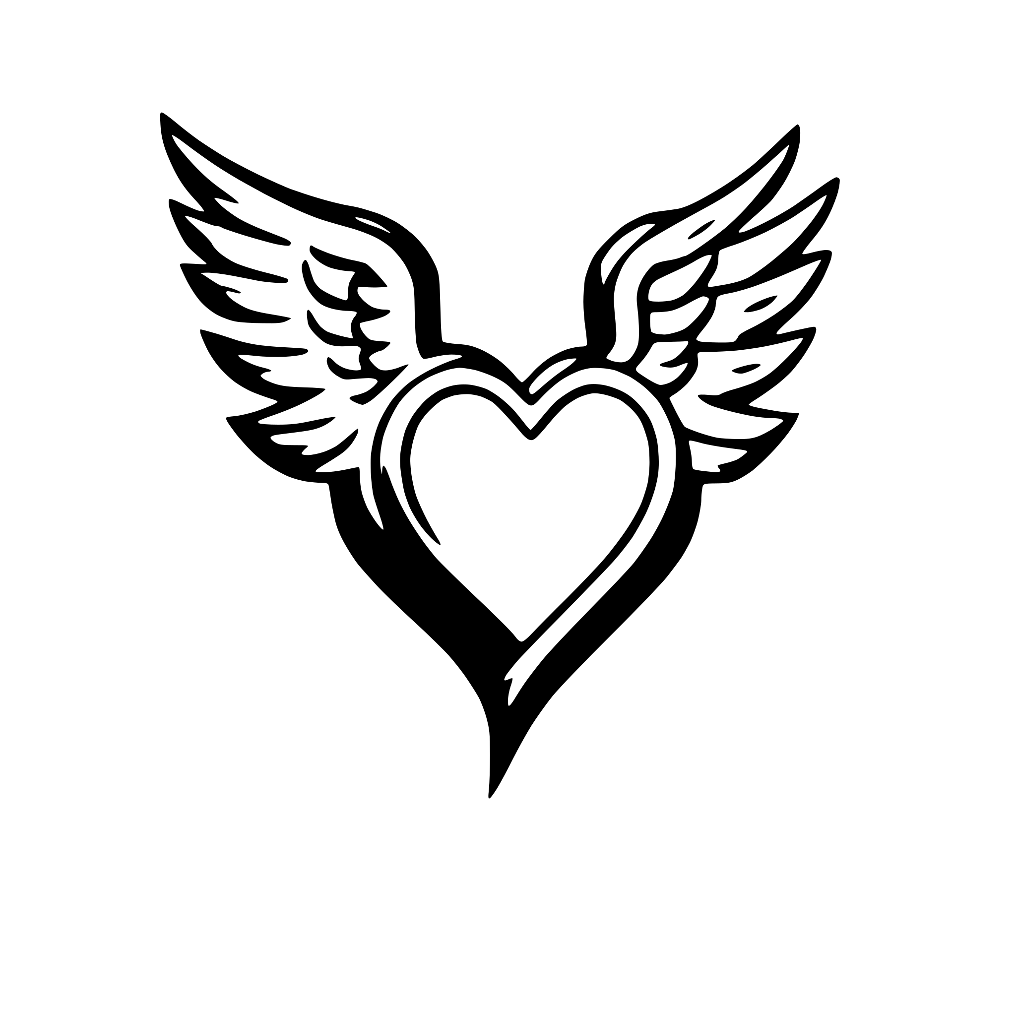 AI-generated SVG of 'heart wings'