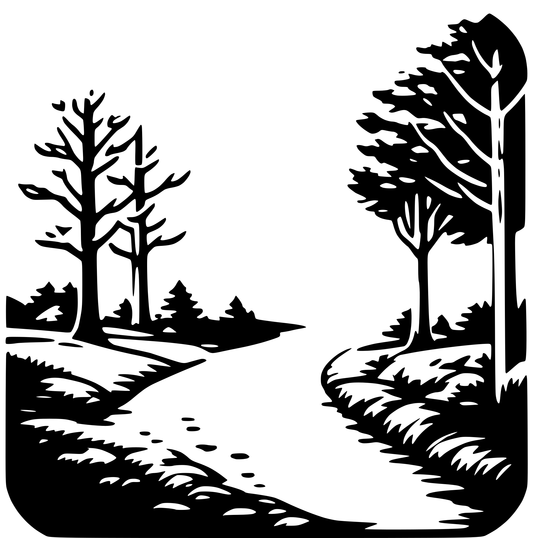 AI-generated SVG of a forest journey