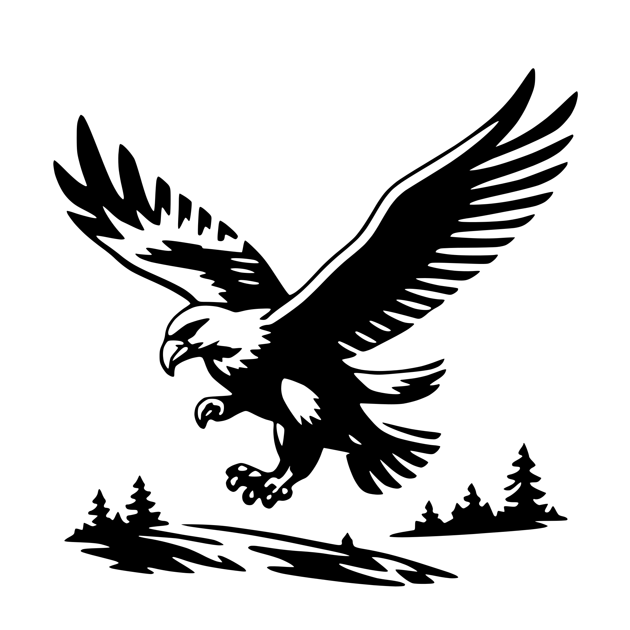 AI-generated SVG of 'eagle soaring high'