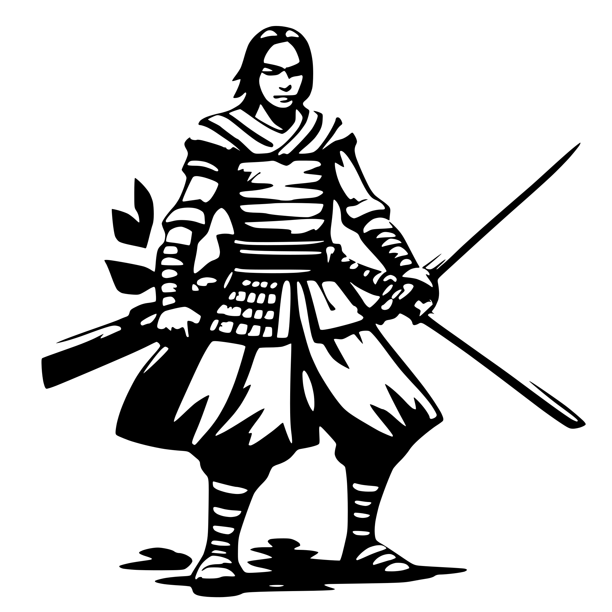 AI-generated SVG of a samurai with sword