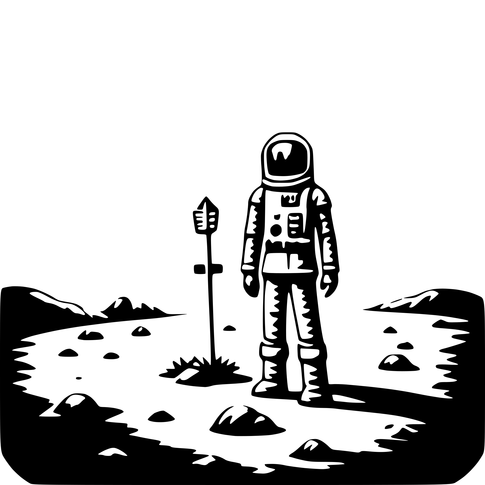 AI-generated SVG of a moon landing
