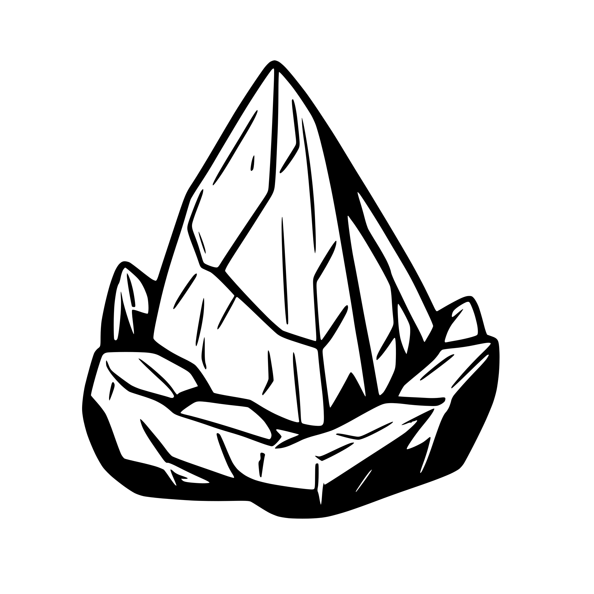 AI-generated SVG of a bronze ore in a shape of precious shard