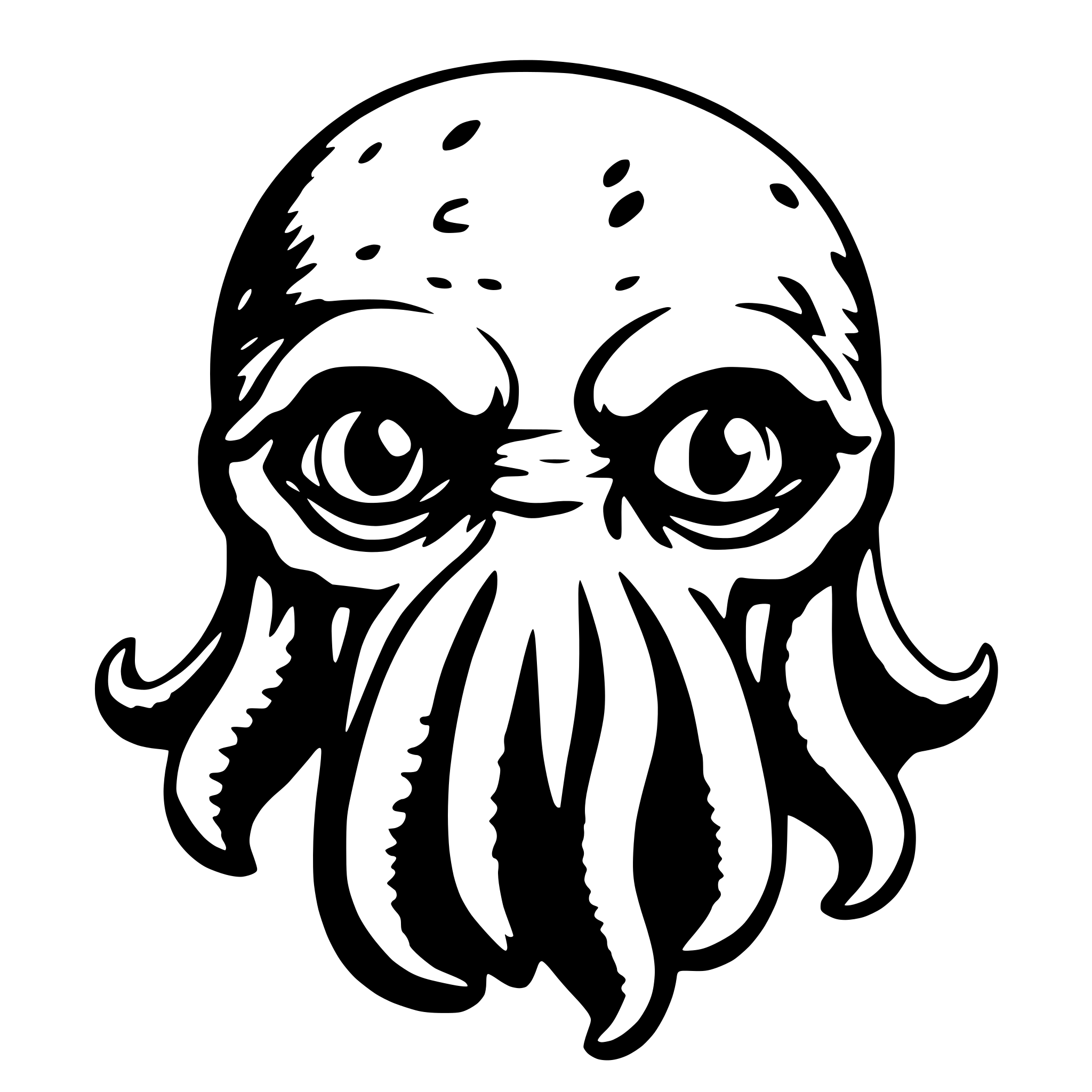 AI-generated SVG of 'simple drawing of Cthulhu's face'