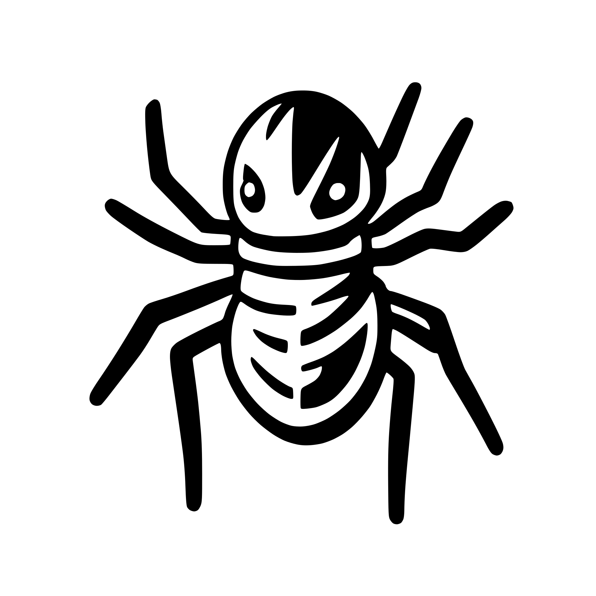 AI-generated SVG of 'icon spider, anatomicly right'