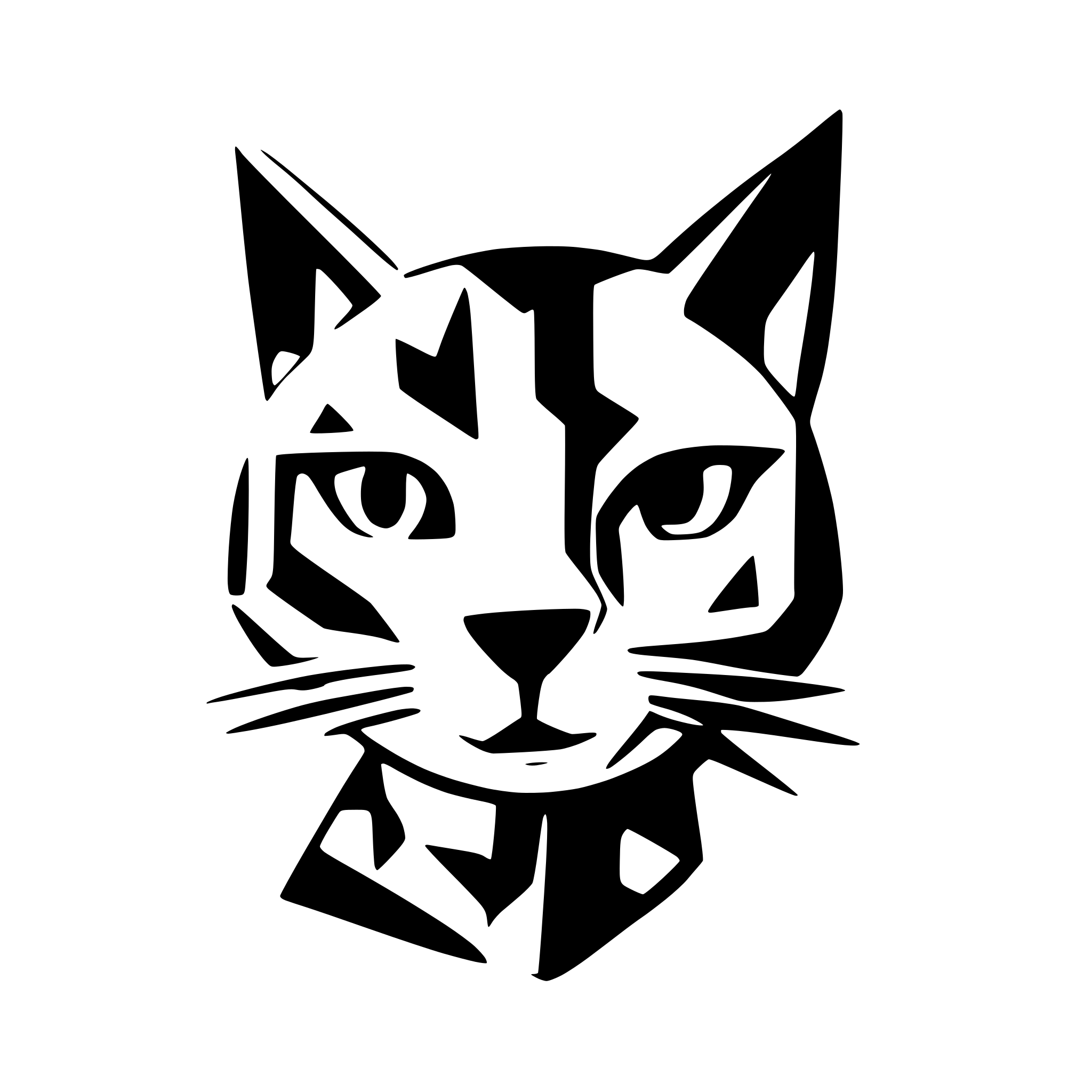 AI-generated SVG of 'cat face made of triangles'