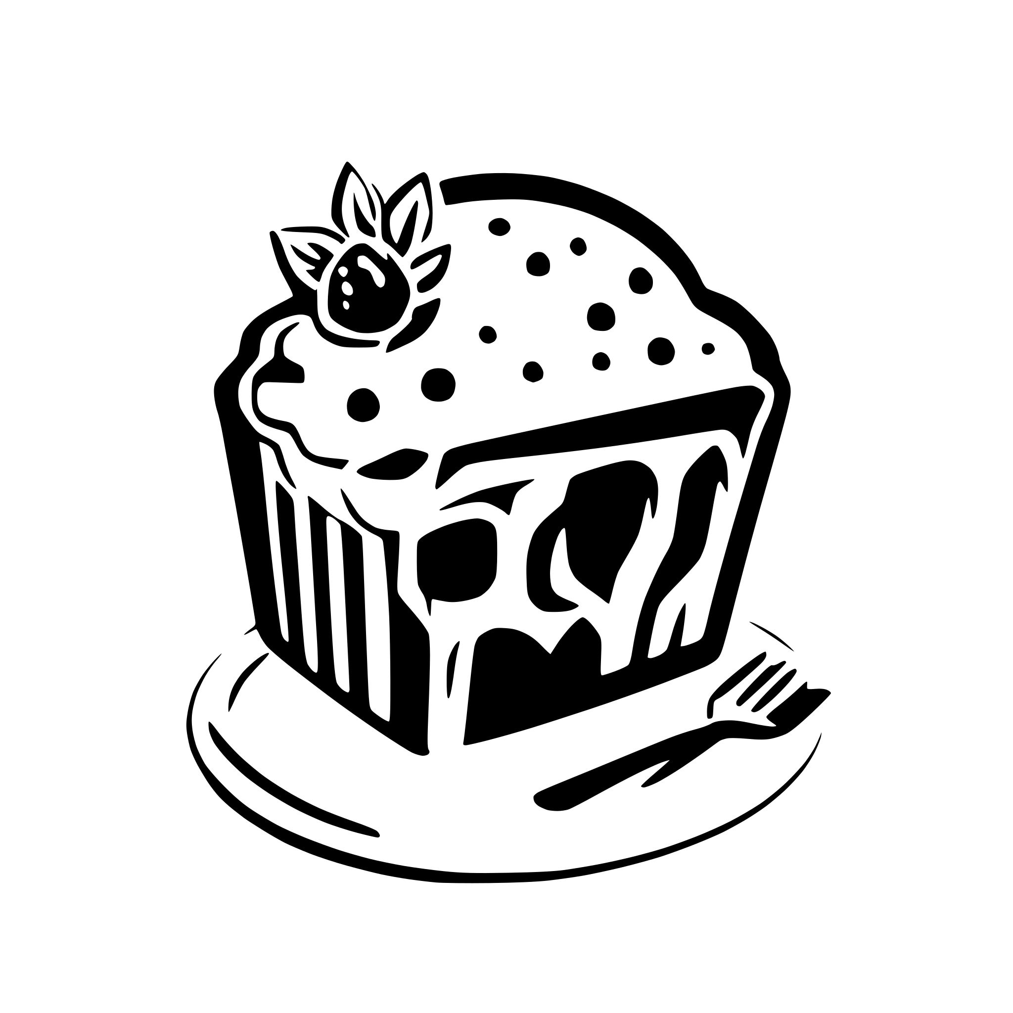 AI-generated SVG of 'strawberry cake'