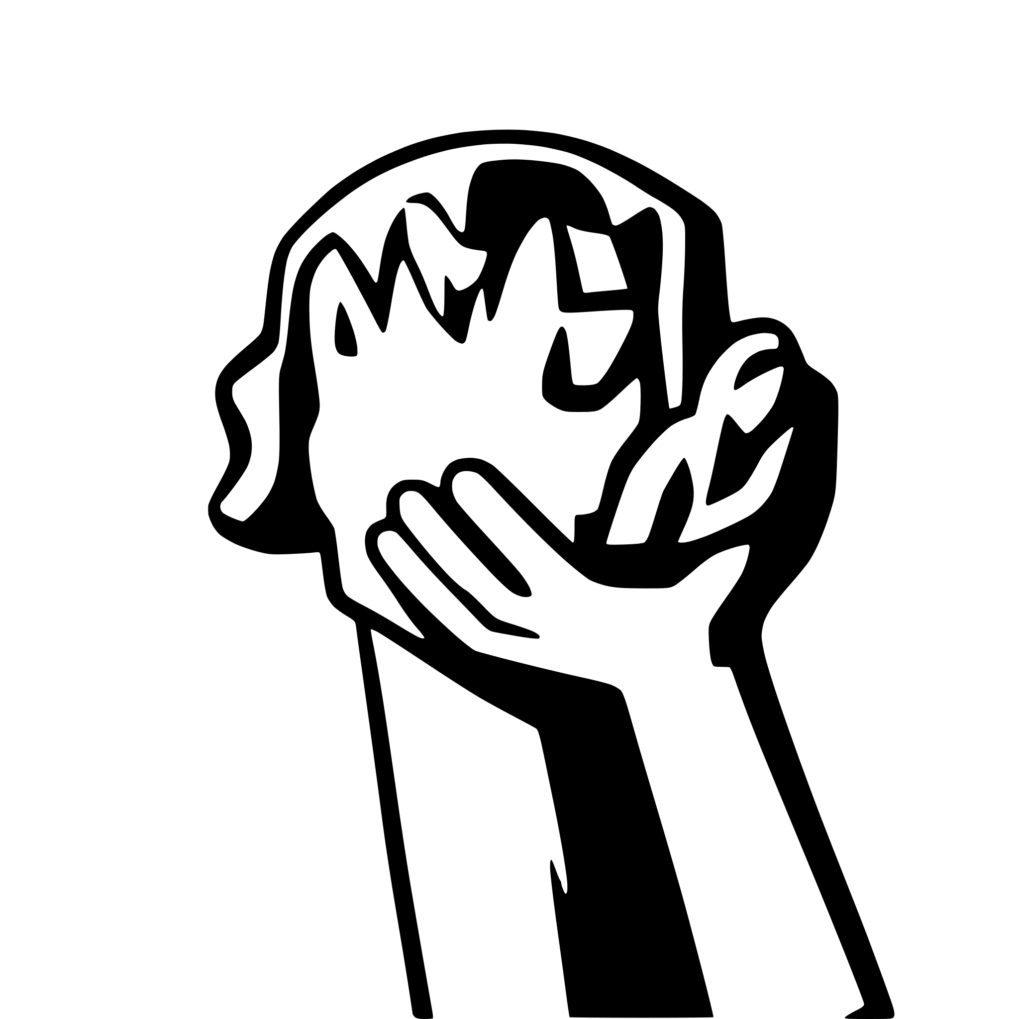 AI-generated SVG of a Dog and human holding hand