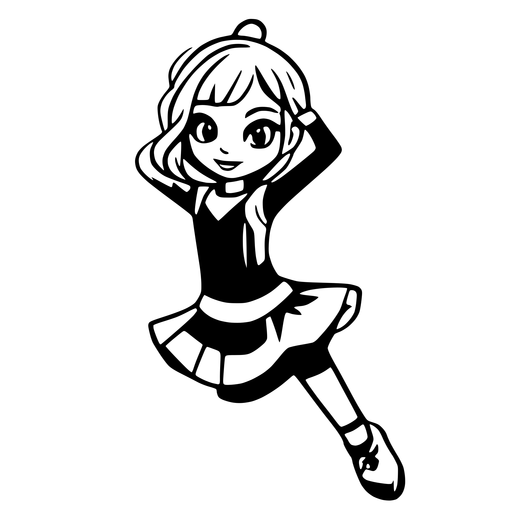 AI-generated SVG of 'cartoon dancer'