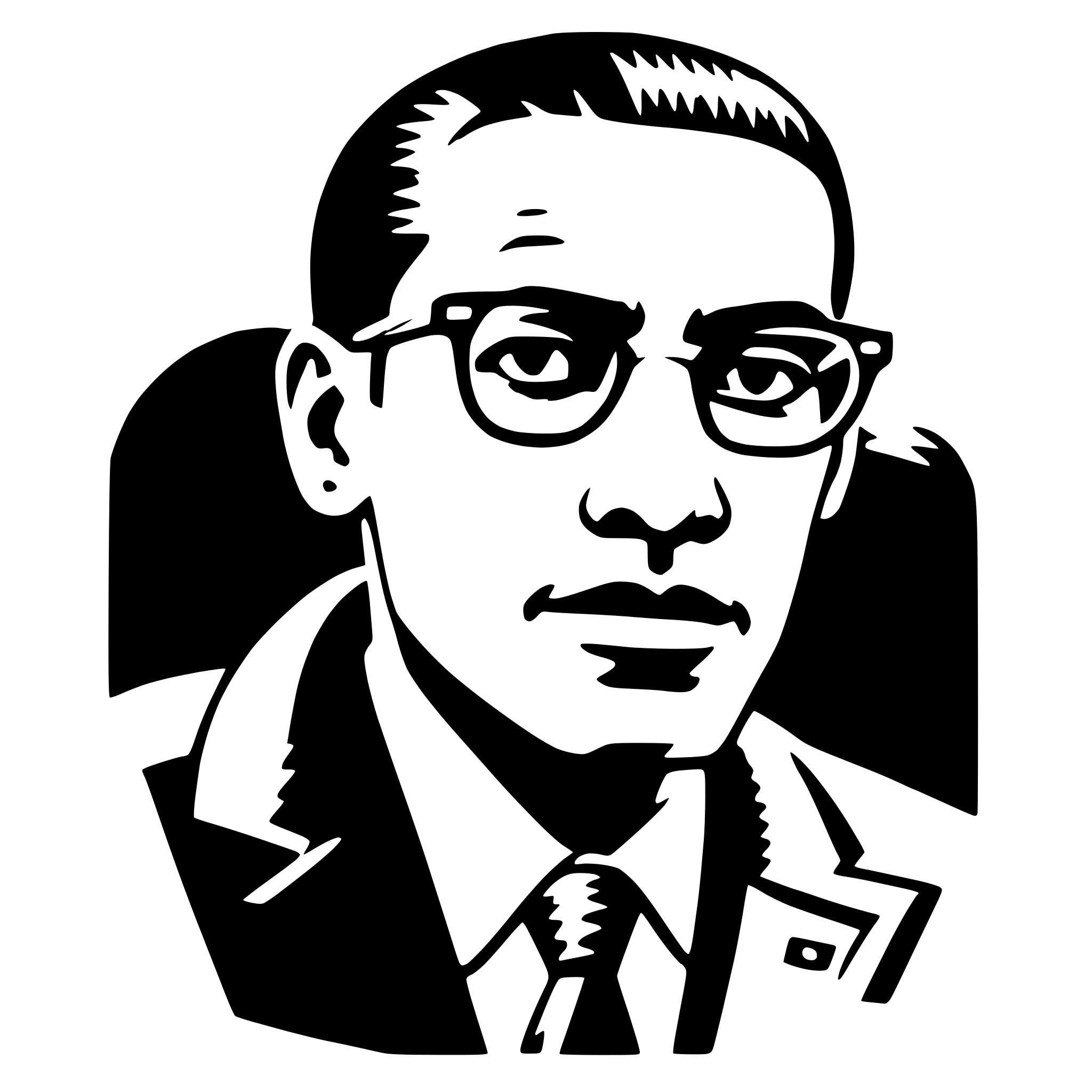 AI-generated SVG of 'malcolm x'