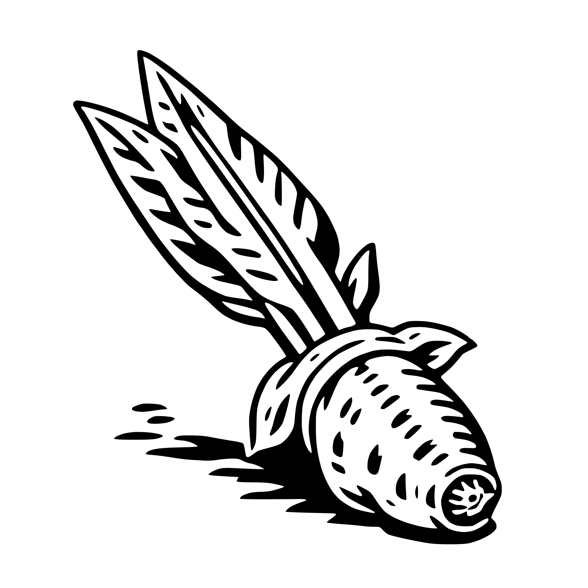 AI-generated SVG of a leek