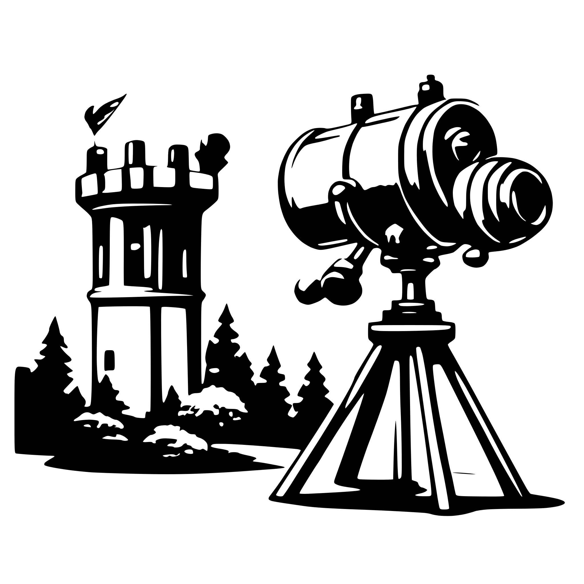 AI-generated SVG of a telescope
