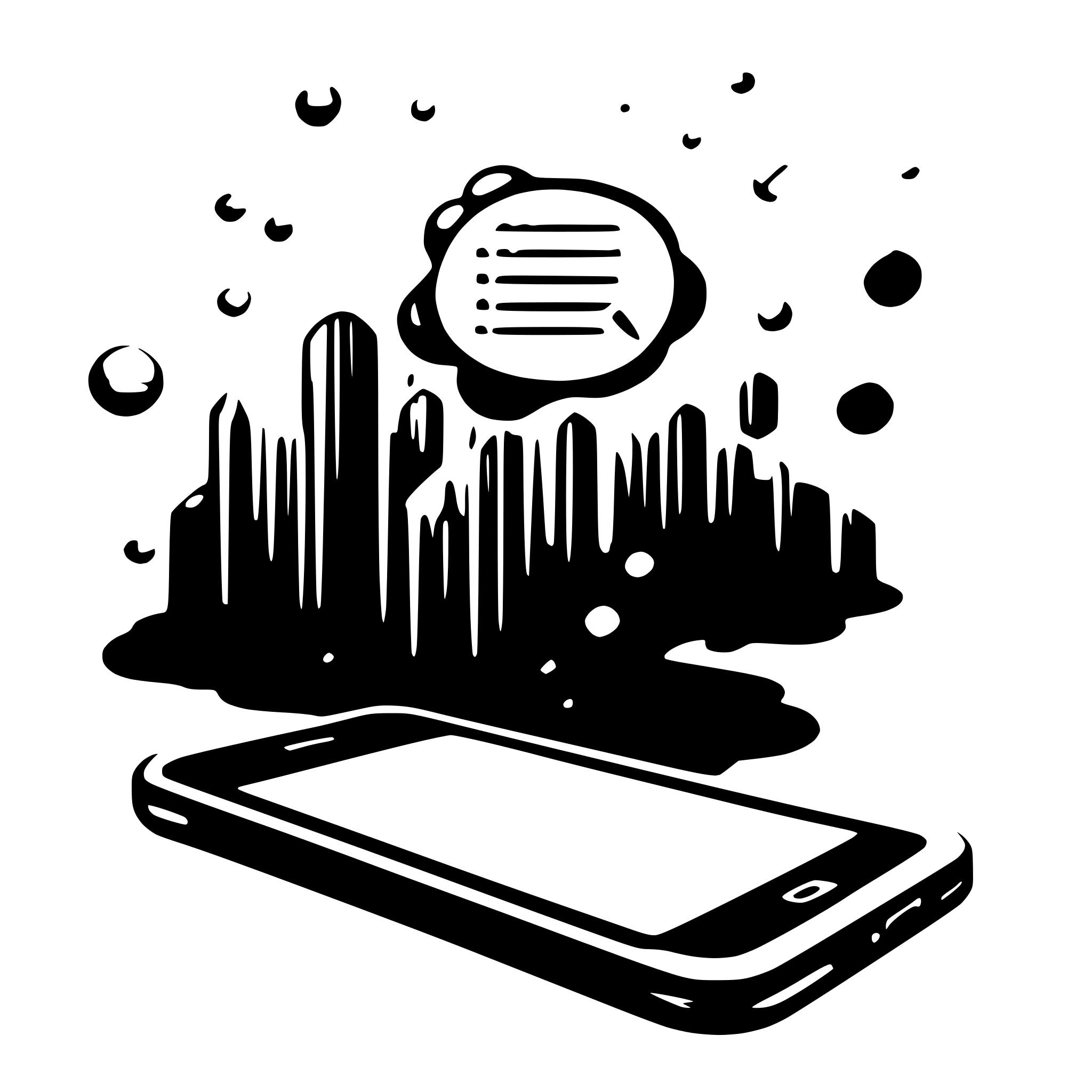 AI-generated SVG of a A smartphone with notification bubbles popping up on the screen. AI-generated SVG of a A smartphone with notification bubbles popping up on the screen.