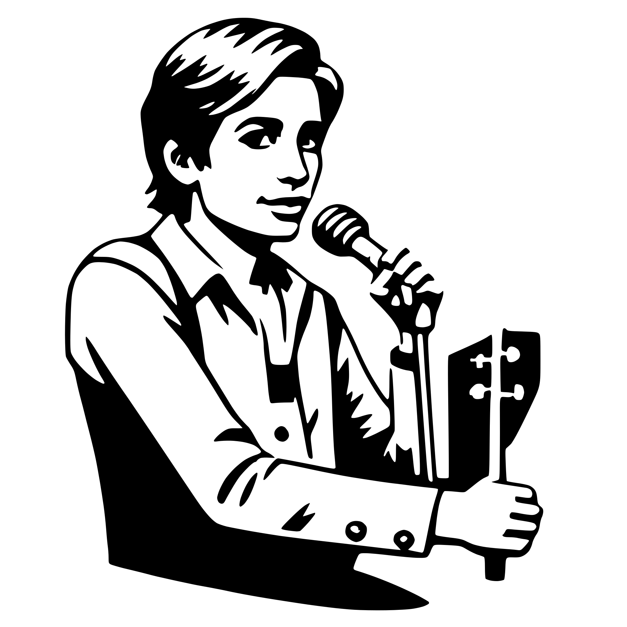 AI-generated SVG of 'musician'