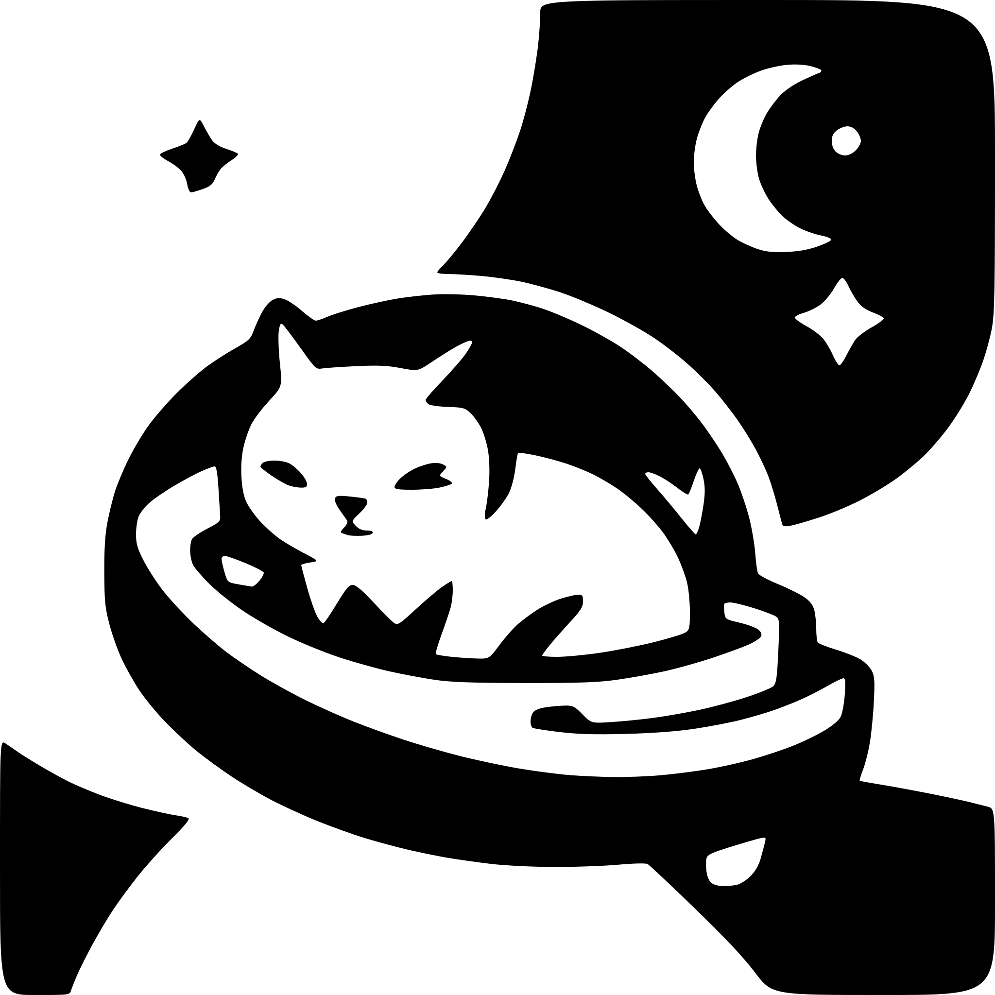 AI-generated SVG of a cat sleeping in space