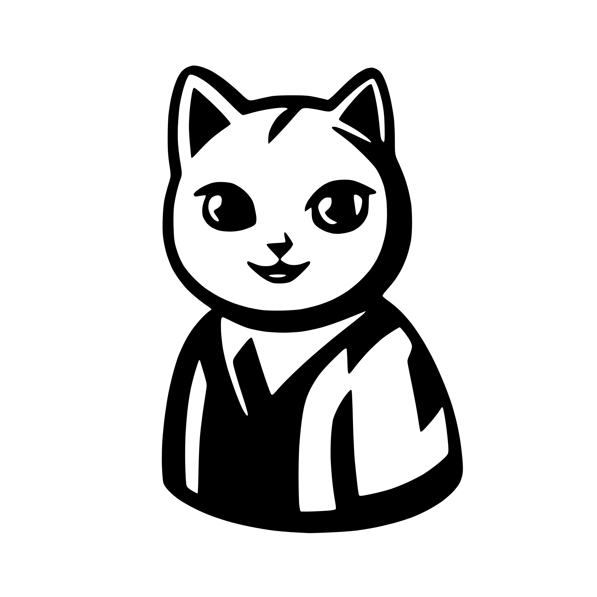 AI-generated SVG of a simple icon for a programmer company with a cat